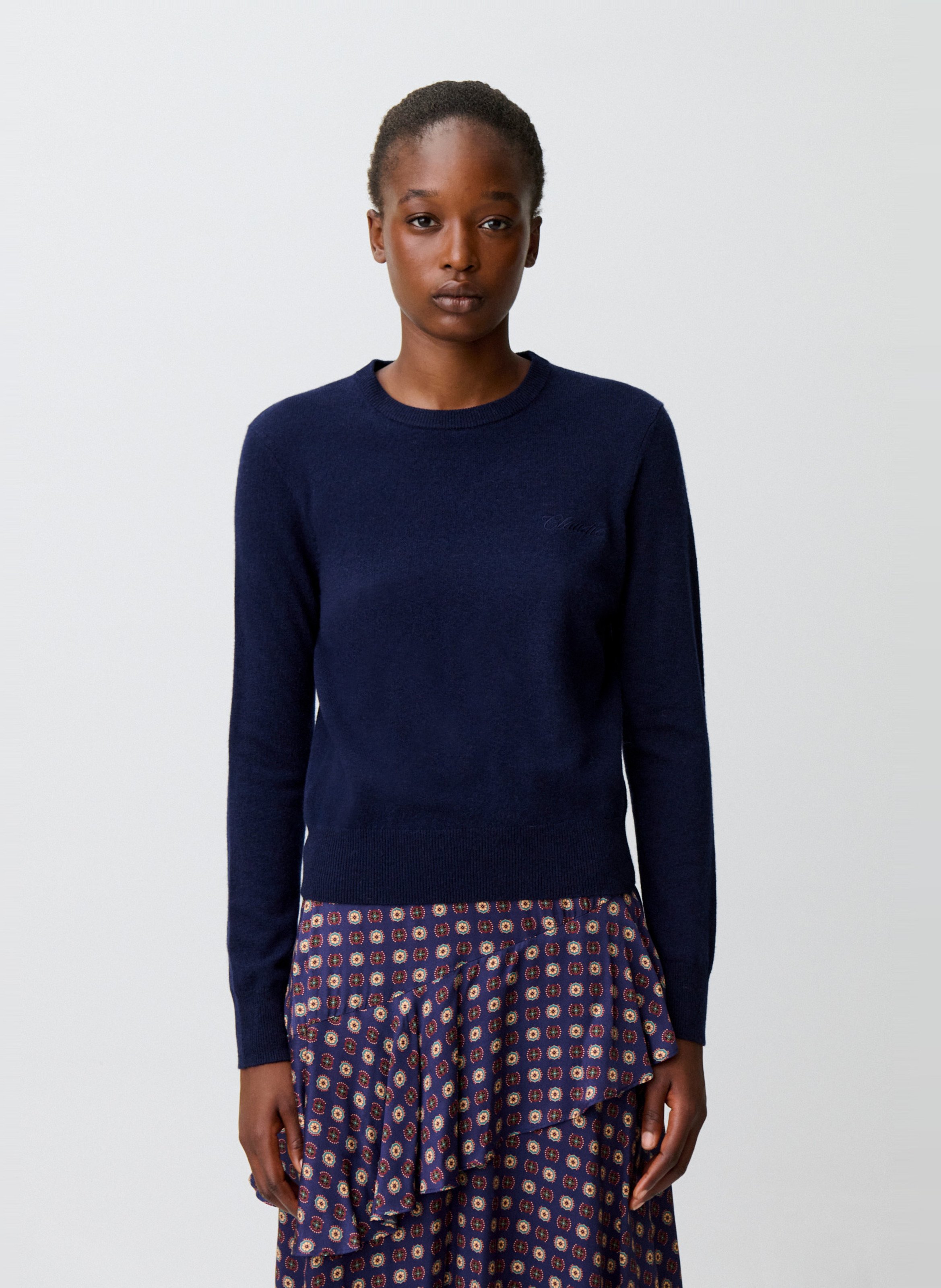 Pull droit en laine et cachemire CLAUDIE PIERLOT Multicolore