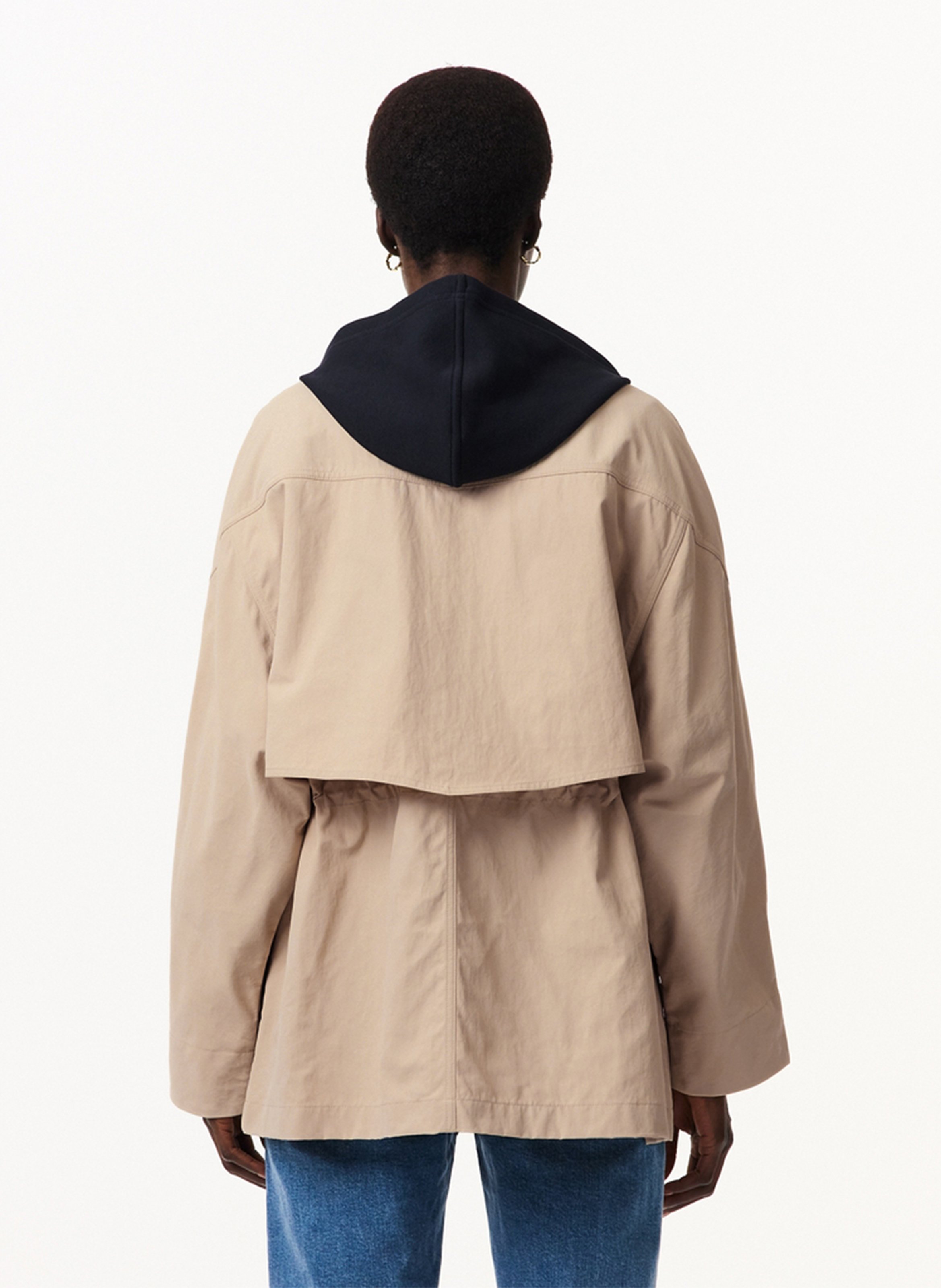 Gerader Parka mit Stehkragen, wasserabweisend. LACOSTE Braun