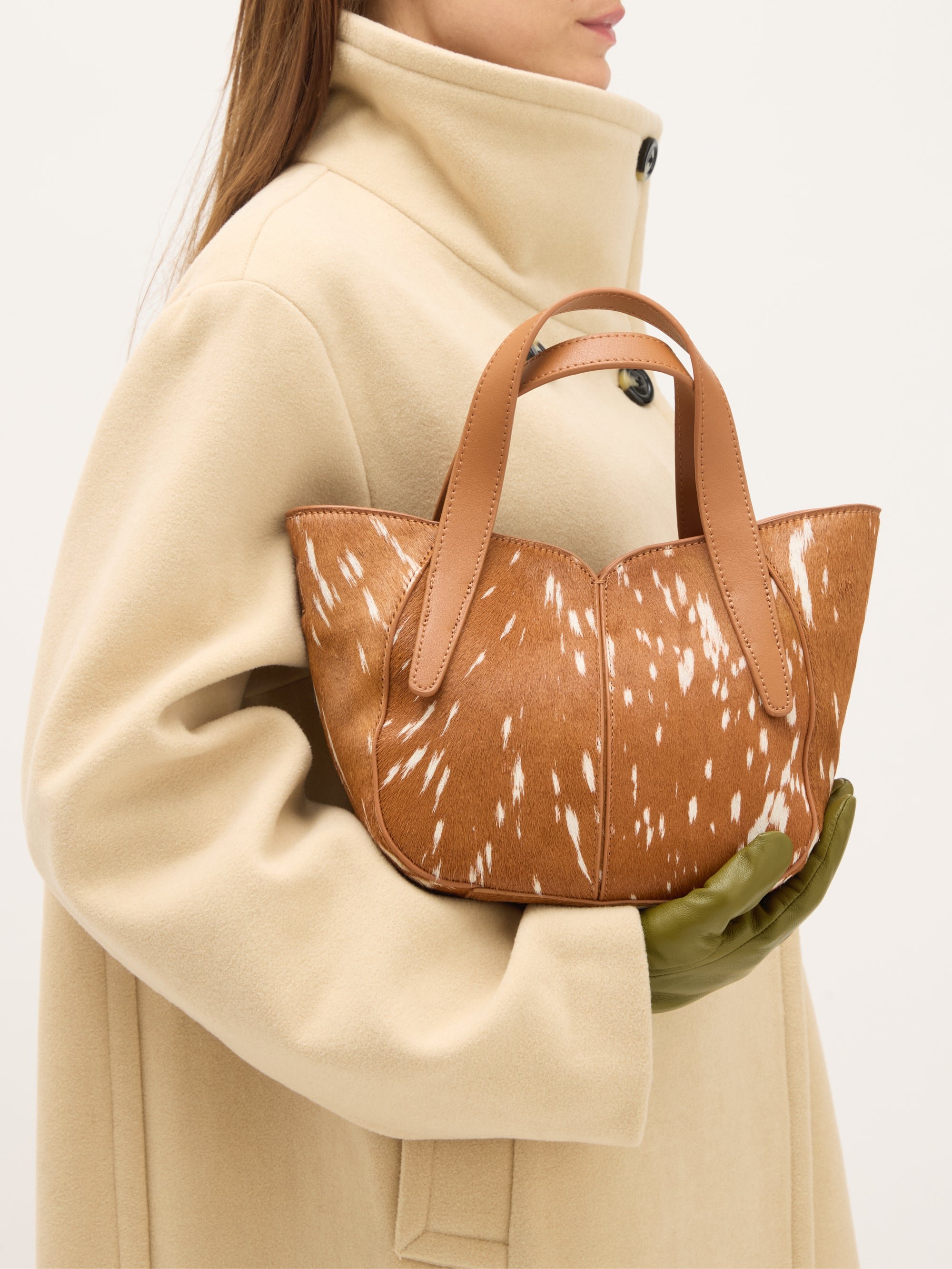 Handbag with handles and shoulder strap VANESSA WU Orange