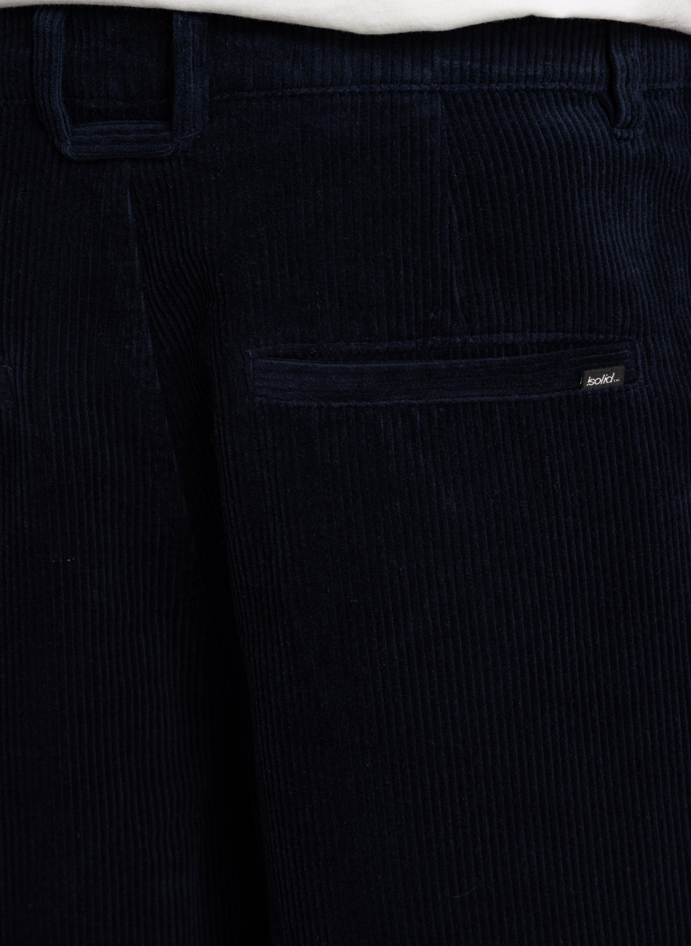 Wide-leg cotton corduroy trousers SOLID Blue