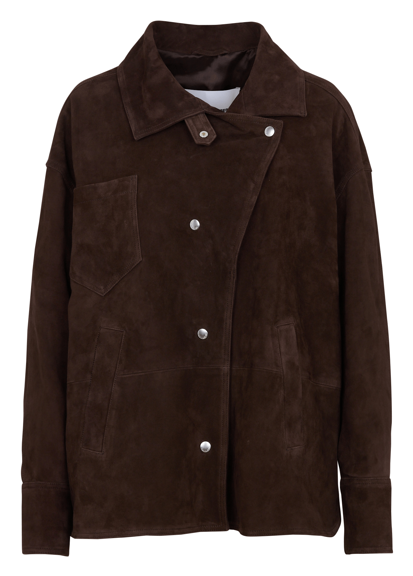 Veste en cuir oversize MARGAUX LONNBERG Marron