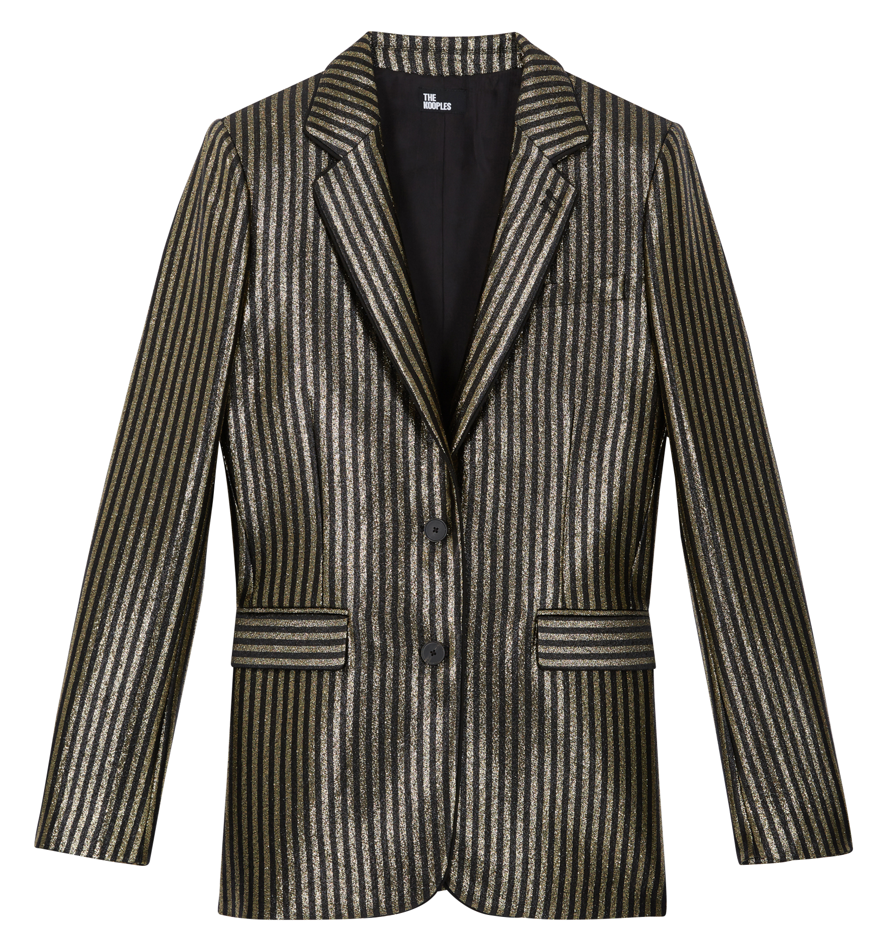 Veste de tailleur à rayures en coton mélangé  THE KOOPLES Noir