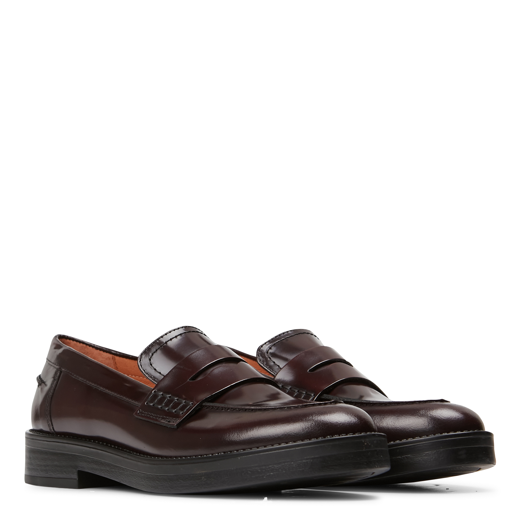 Leather loafers JONAK Red