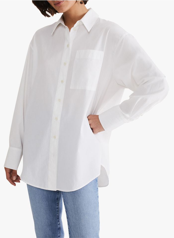 Camicia Oversize Collo Classico In Cotone White Phase Eight - Donna