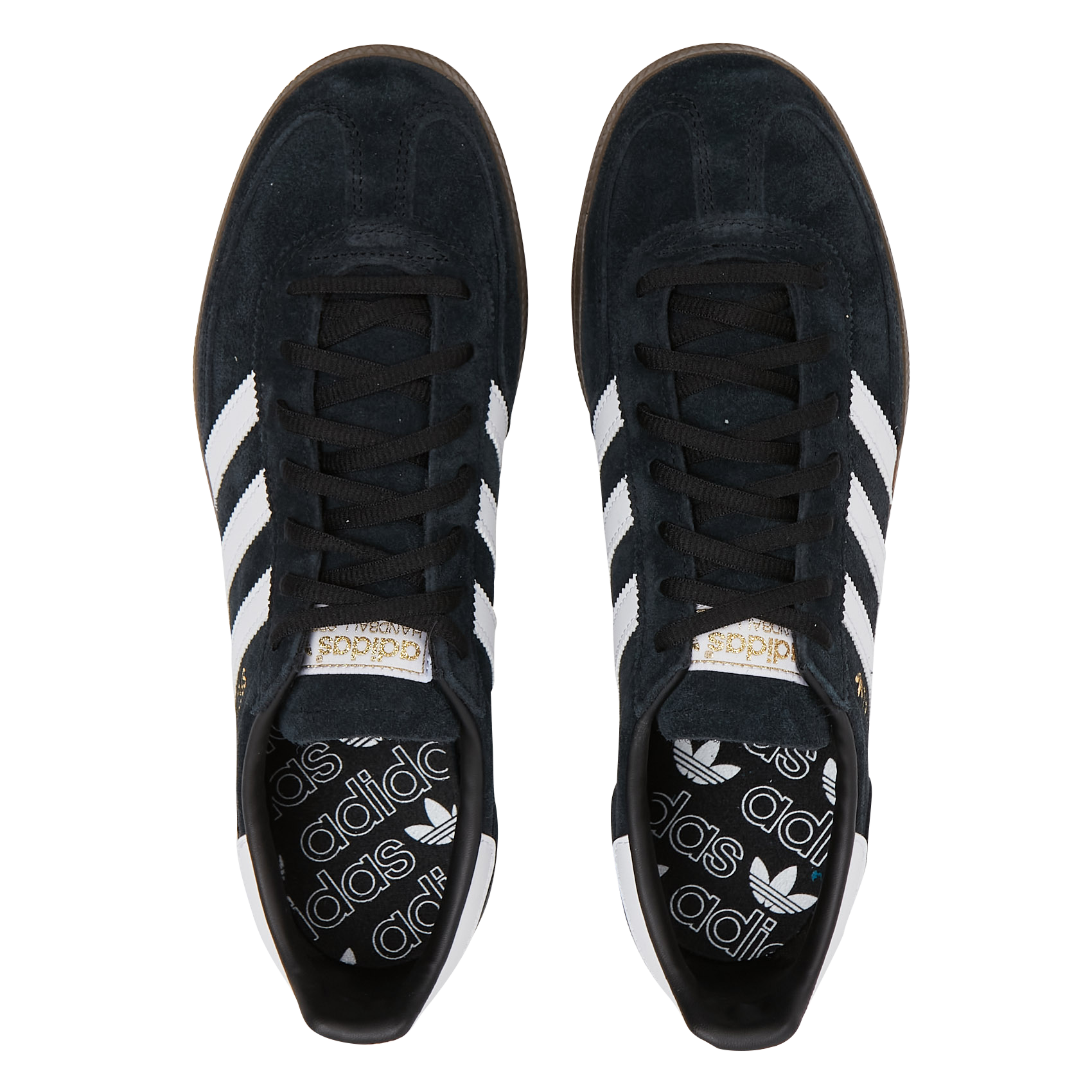 Low-top lace-up leather trainers ADIDAS Black