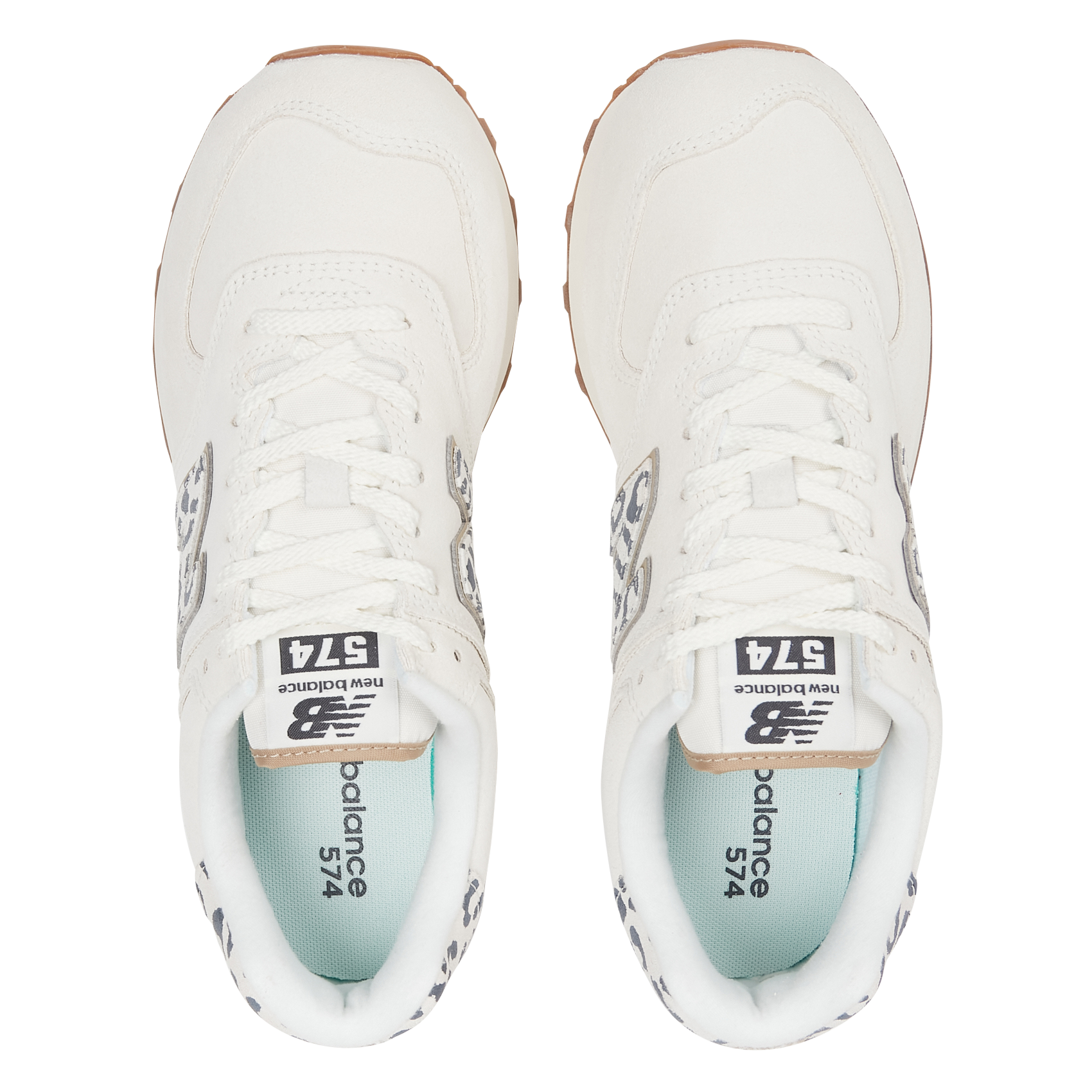 Low-top mixed leather sneakers NEW BALANCE White