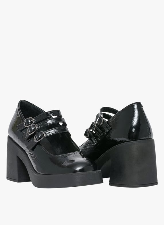 Leather Mid calf Boots With Pointed Toe Noir Vernis Bocage Women 20 38 475 0251 NOIR VERNIS NOIR VERNIS Place des Tendances United Kingdom