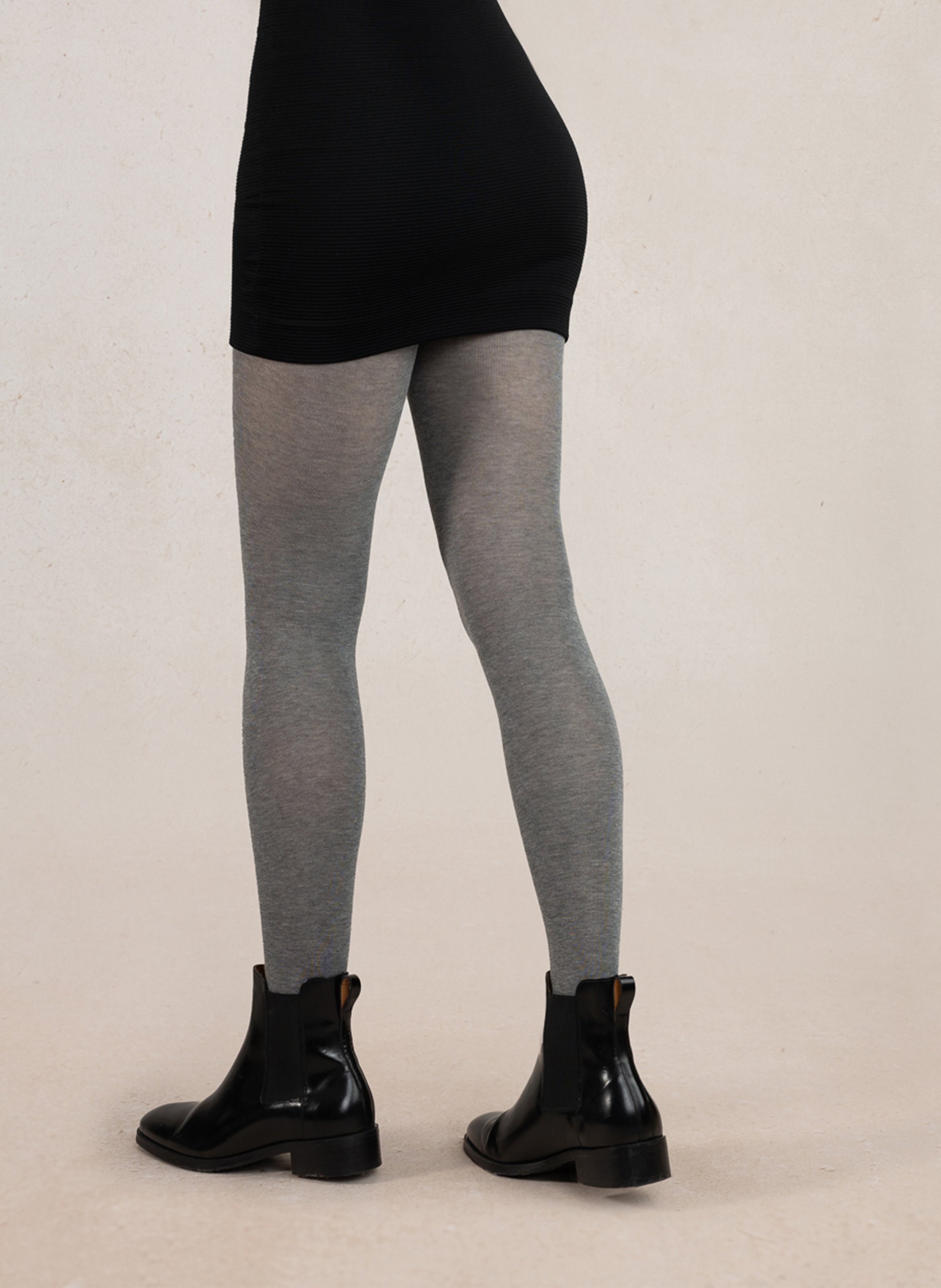 Velvet cotton blend tights BLEUFORET Grey