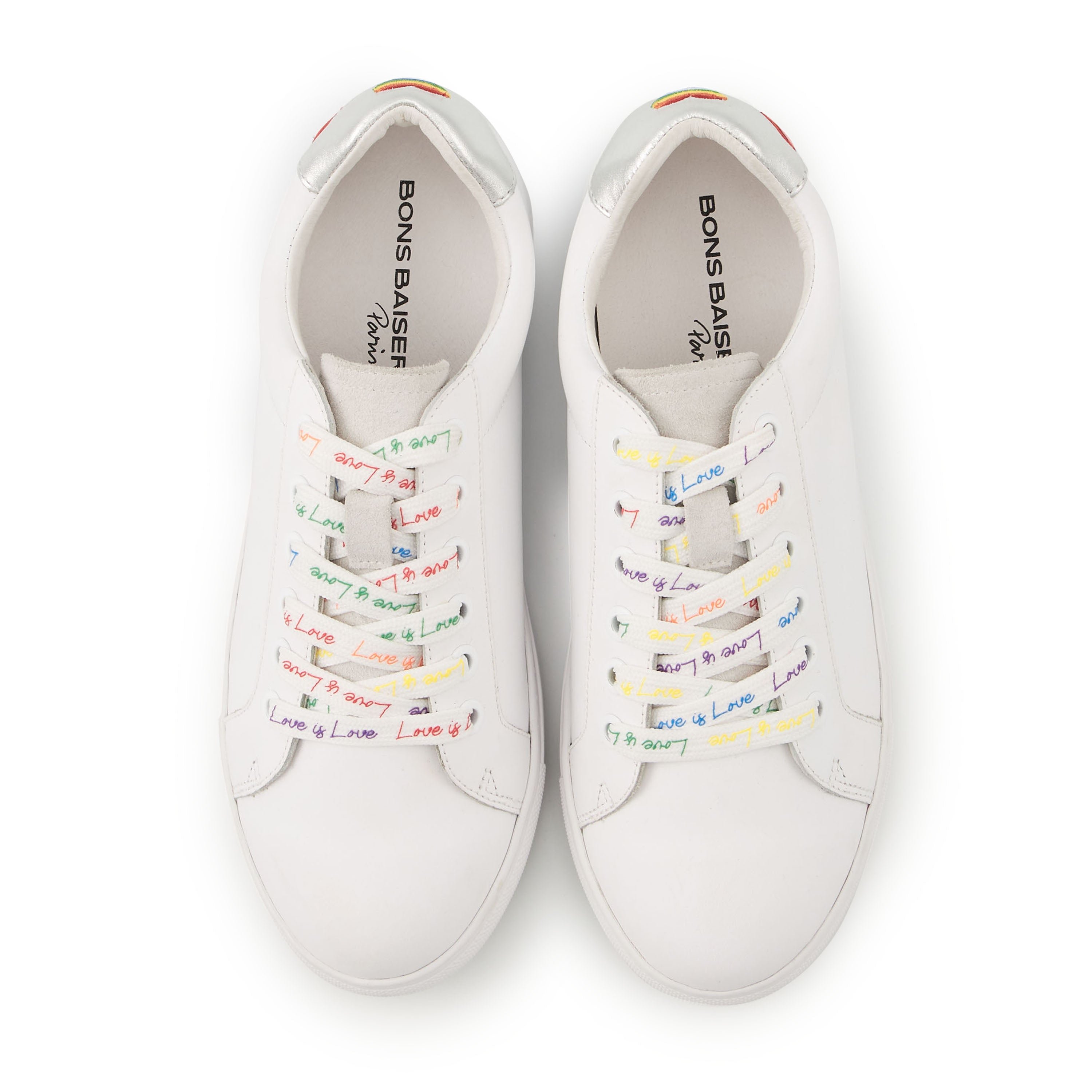 Leather sneakers BONS BAISERS PARIS White
