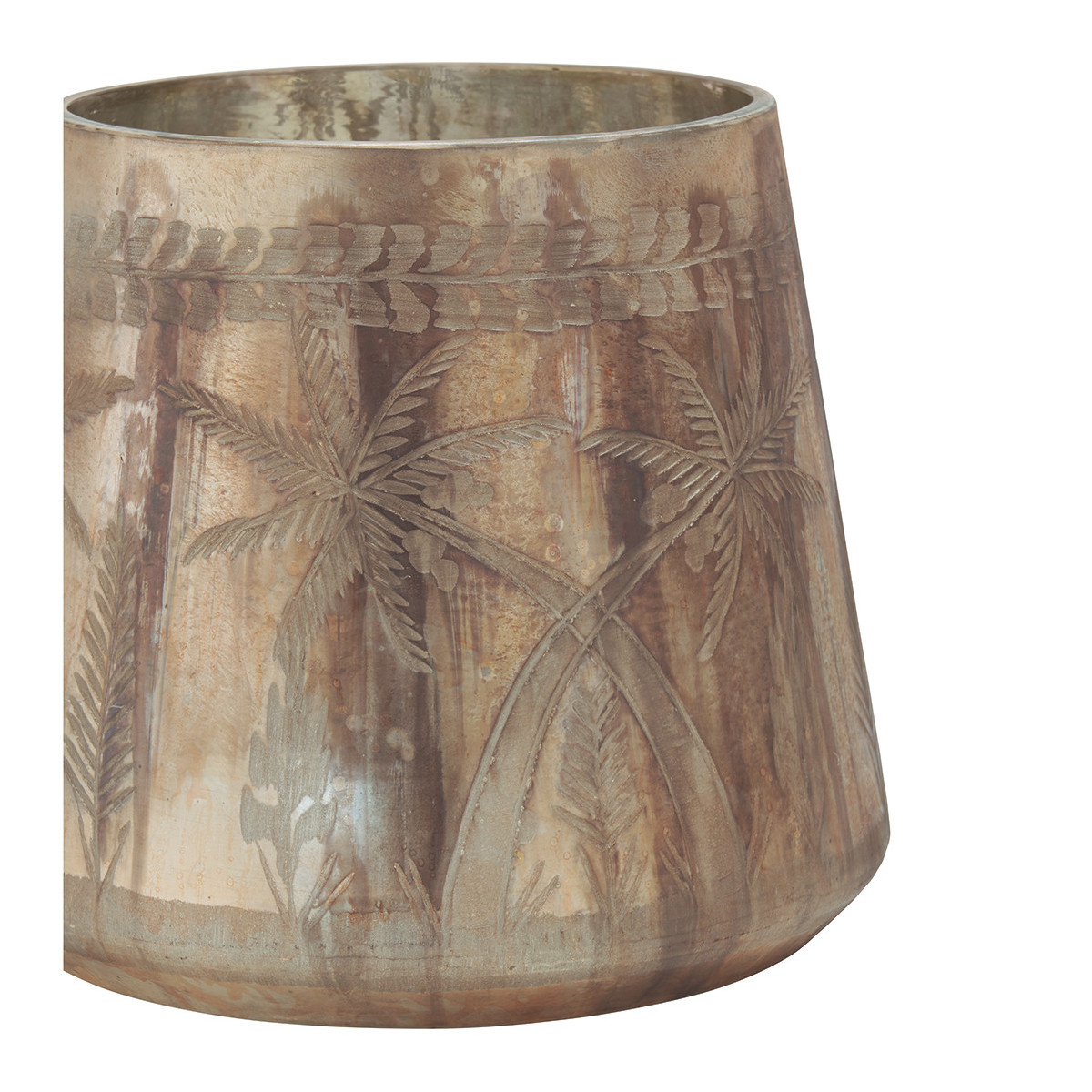 Round vase BLANC D'IVOIRE Golden