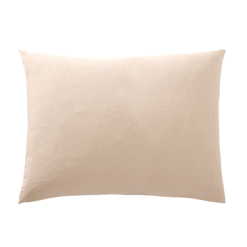 Cotton percale pillow case COTON PUR Beige