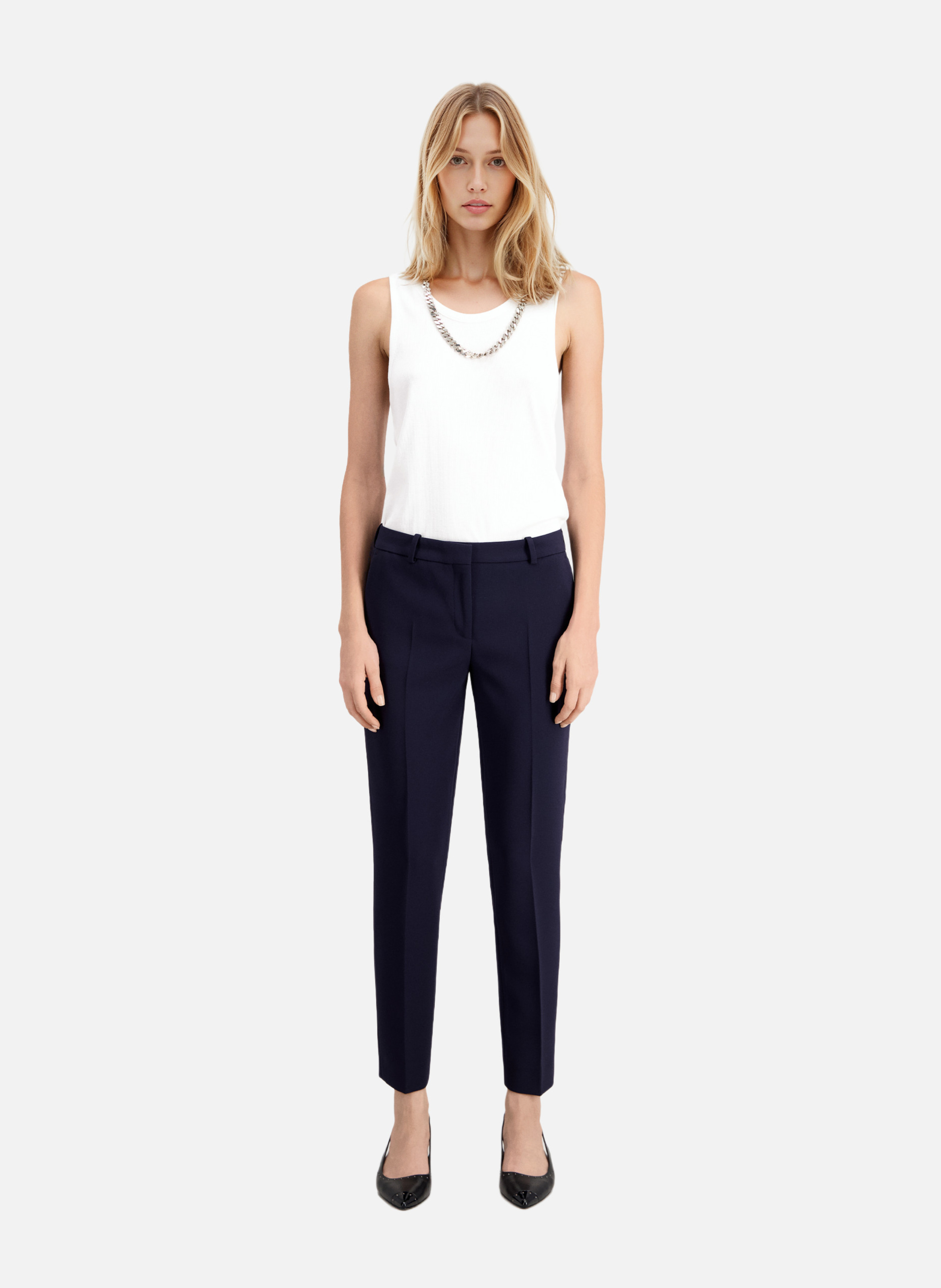 Tailored crepe trousers with a slim fit THE KOOPLES Blue