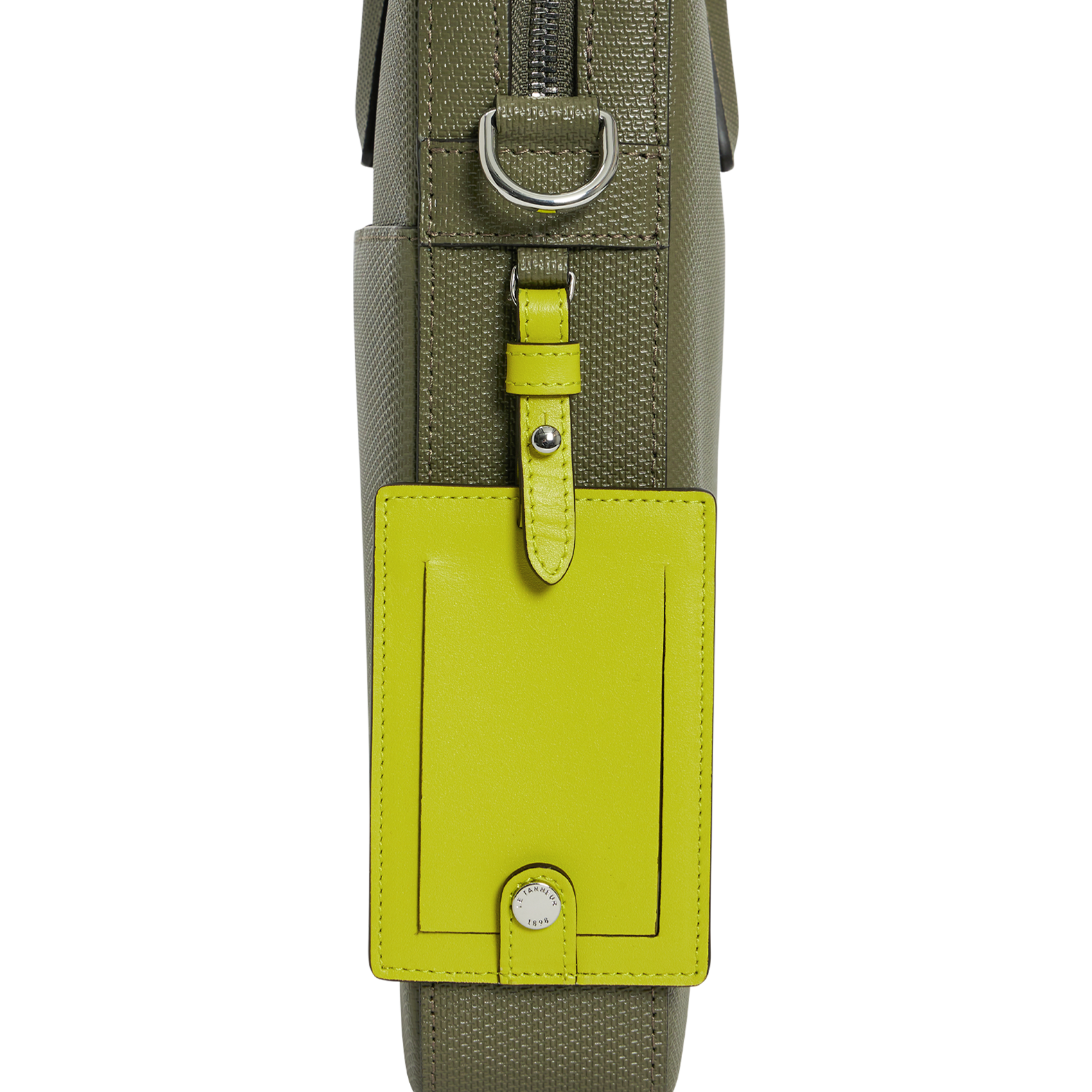 Slanke documenthouder van 14&quot; in leer LE TANNEUR Groen