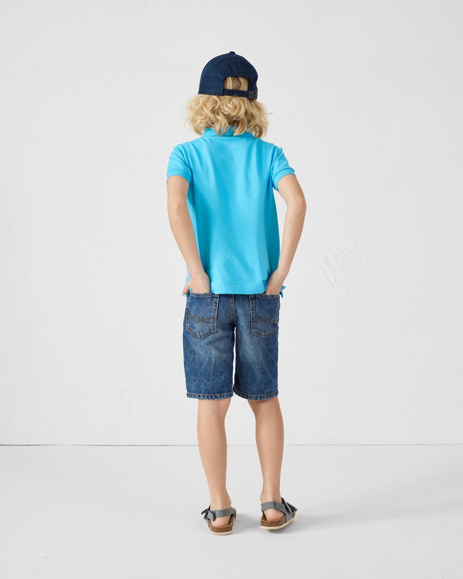 Cotton Polo Shirt JOTT Blue