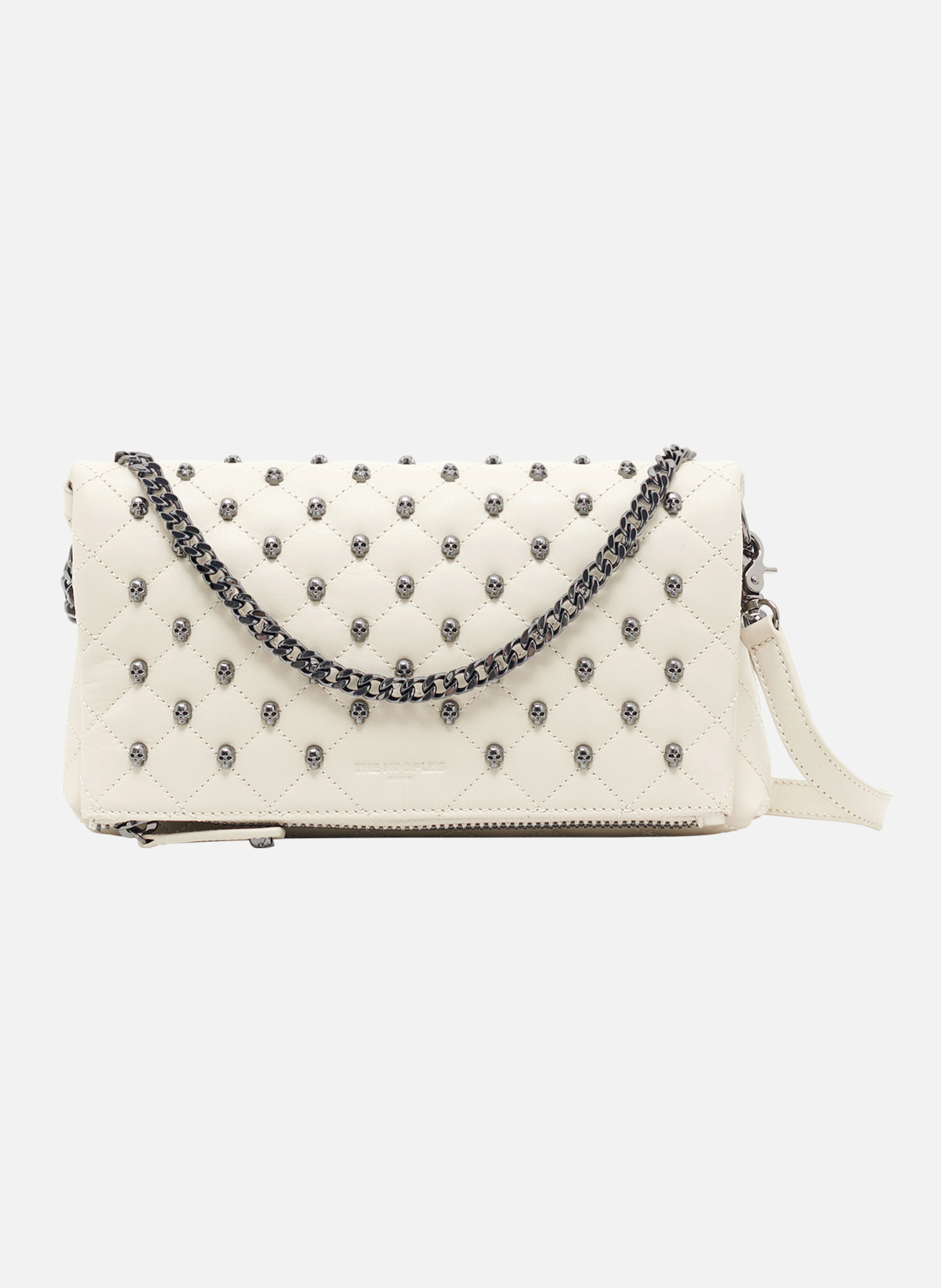 Small leather heritage clutch THE KOOPLES Beige