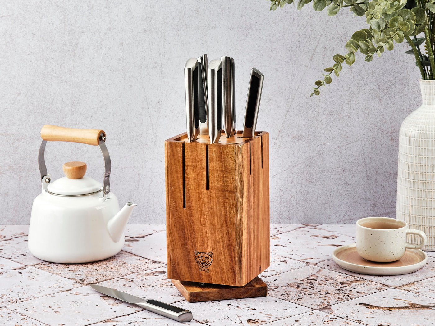 Loki Skagen kitchen knife set - 7 pieces BJORN Black