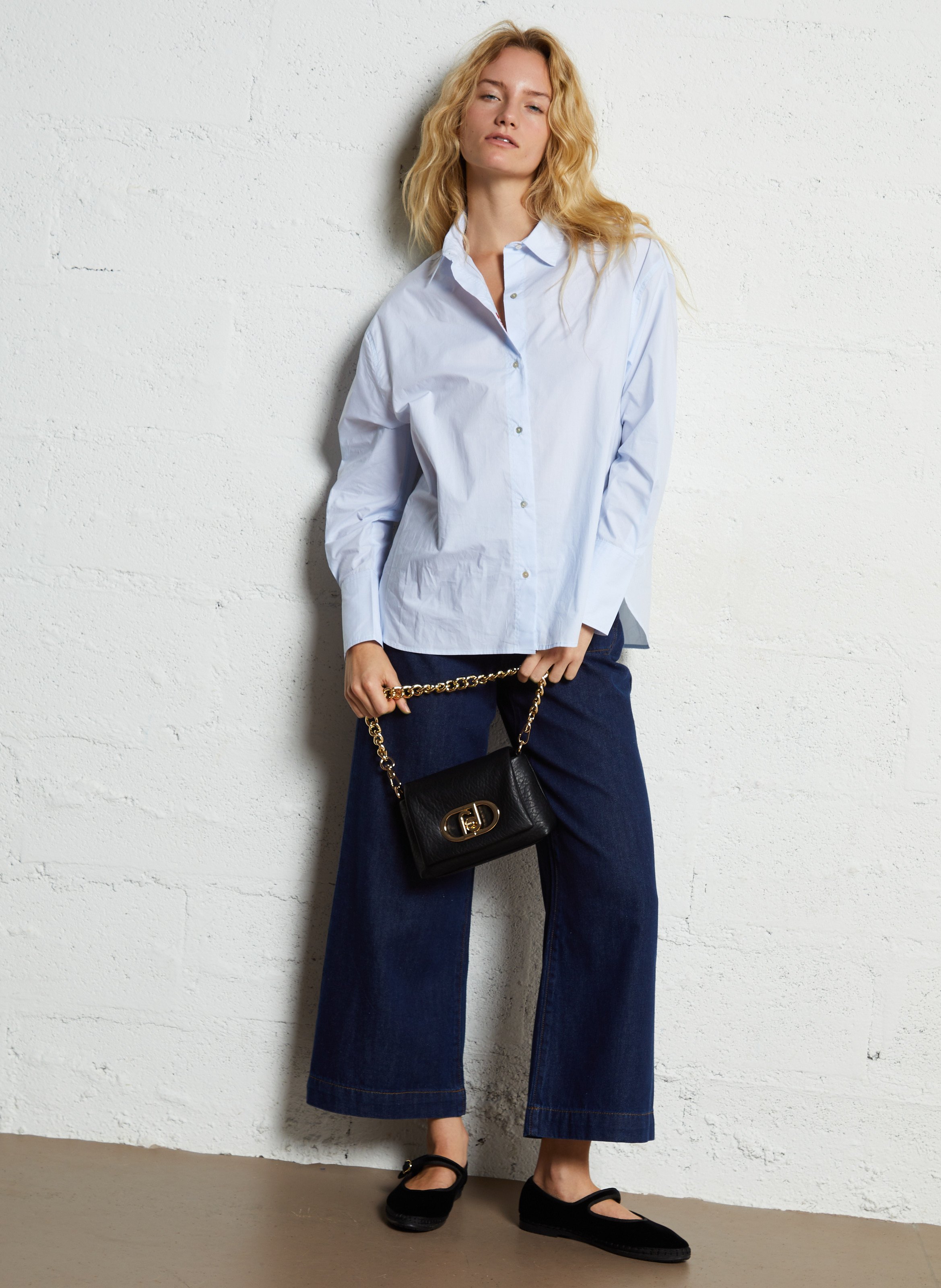 Sac bandoulière aspect cuir LIU JO Noir