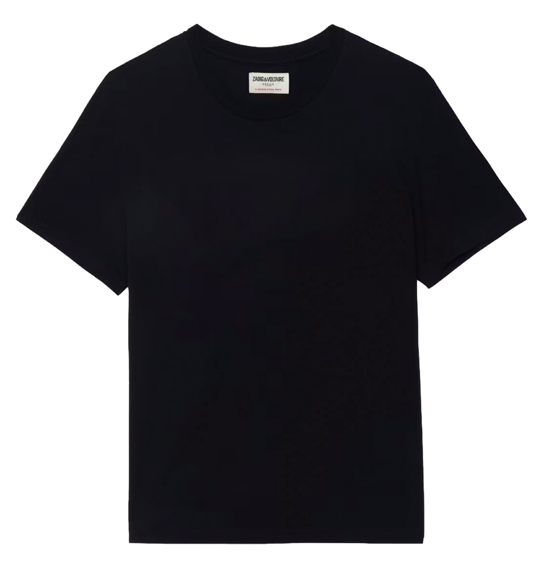Tee-shirt droit en coton sérigraphié ZADIG&amp;VOLTAIRE Noir