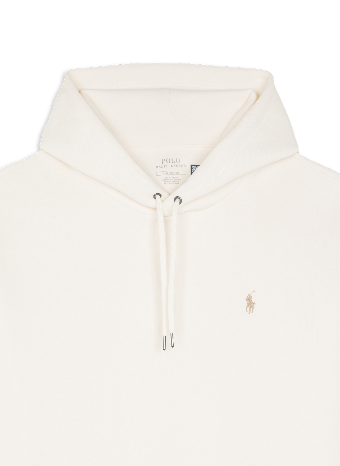 Sweat droit à capuche en coton mélangé POLO RALPH LAUREN Beige