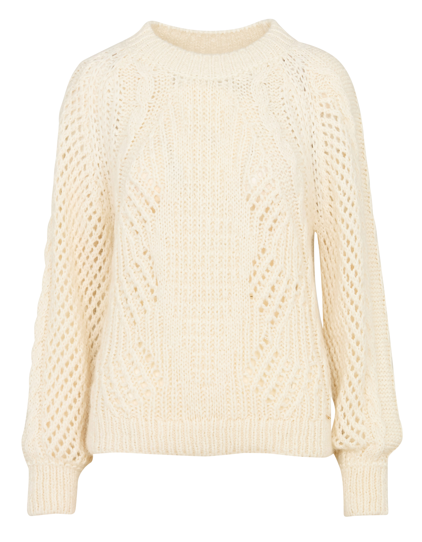 Pull oversize col rond  DES PETITS HAUTS Beige