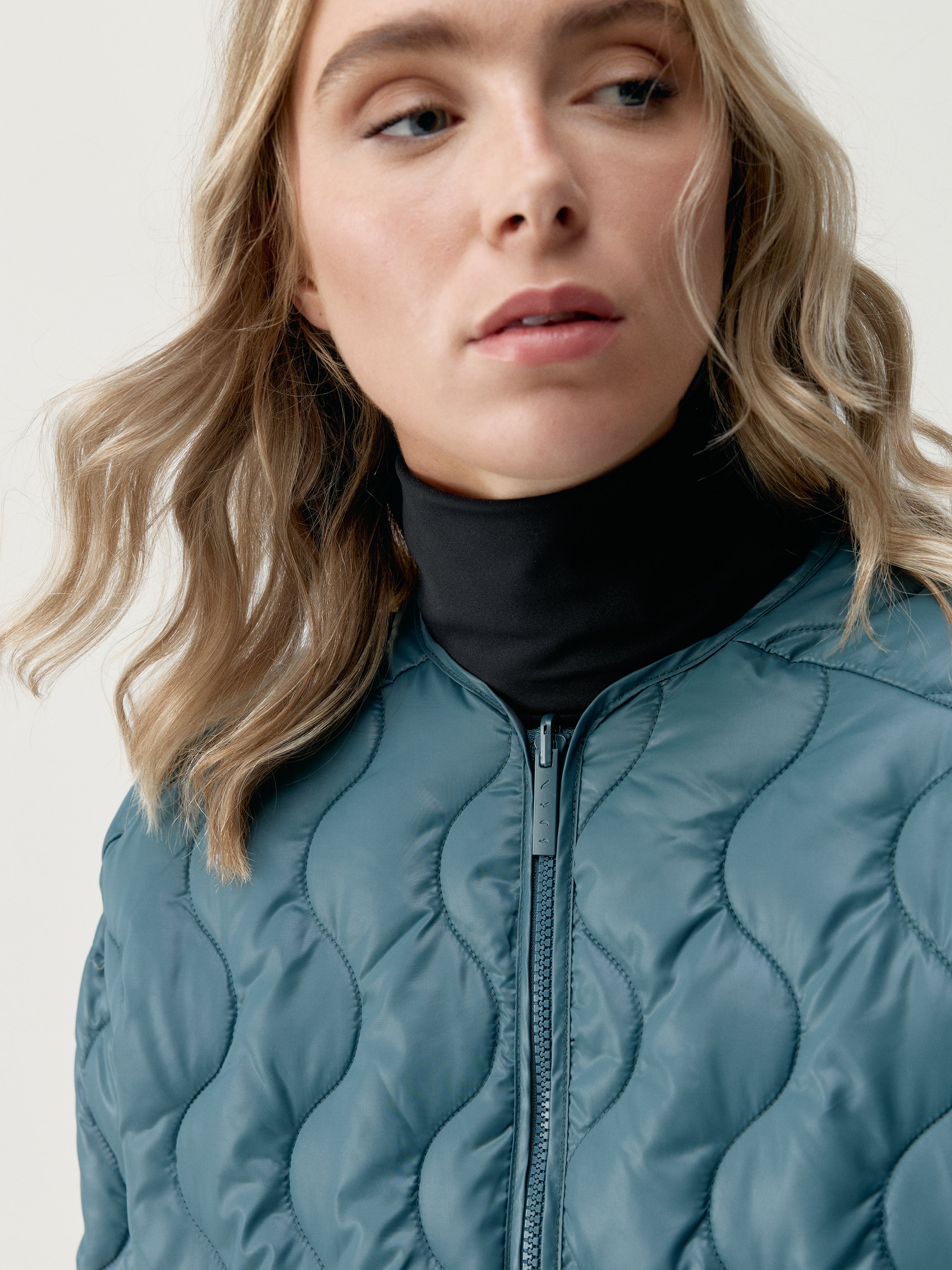 Quilted outer jacket BORN LIVING YOGA Blue