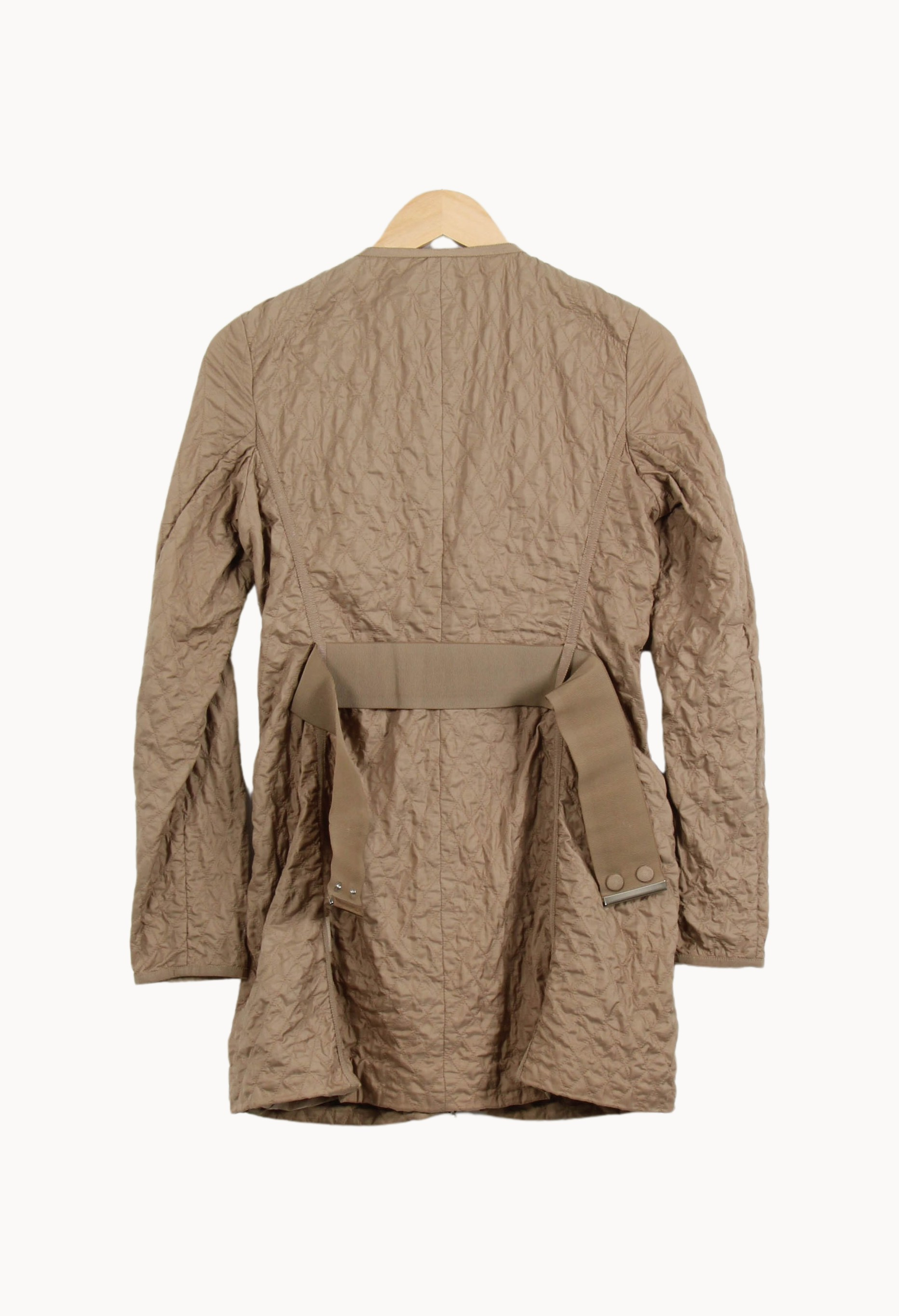 Lightweight quilted padded jacket with high neck MONCLER - Seconde Main Beige