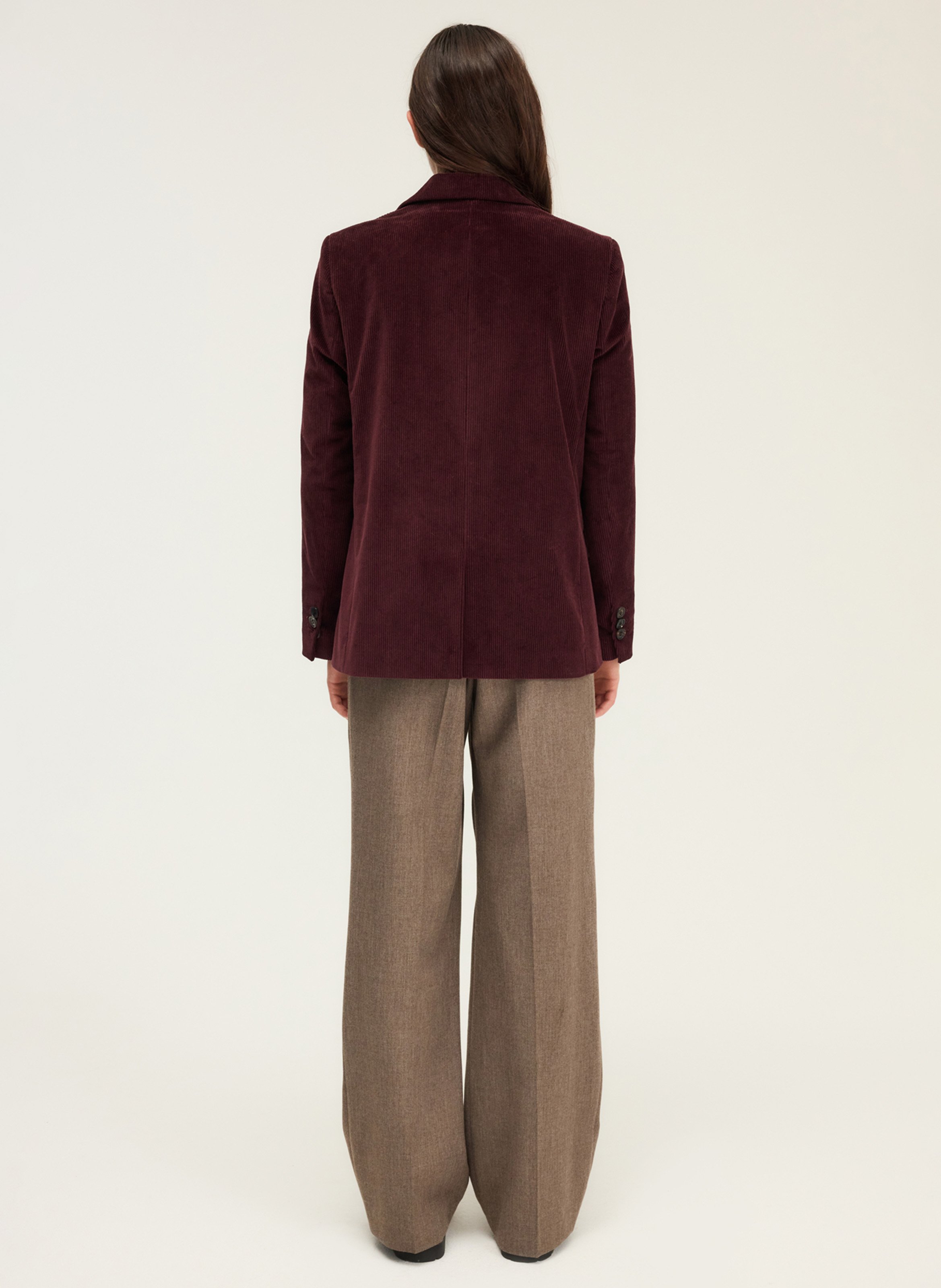 Veste de tailleur en velours côtelé PABLO Rouge