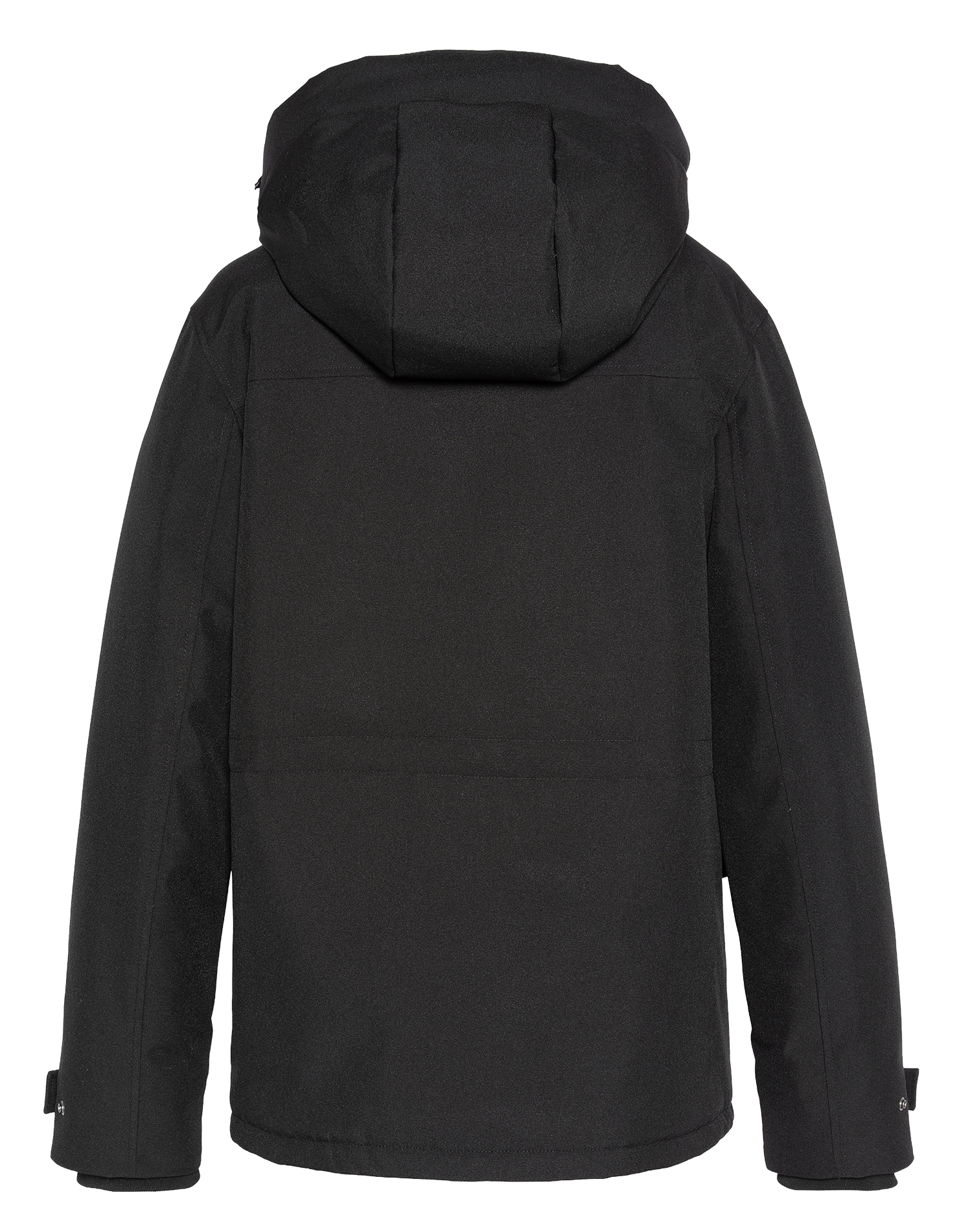 Parka à capuche droite à poches SCHOTT Noir