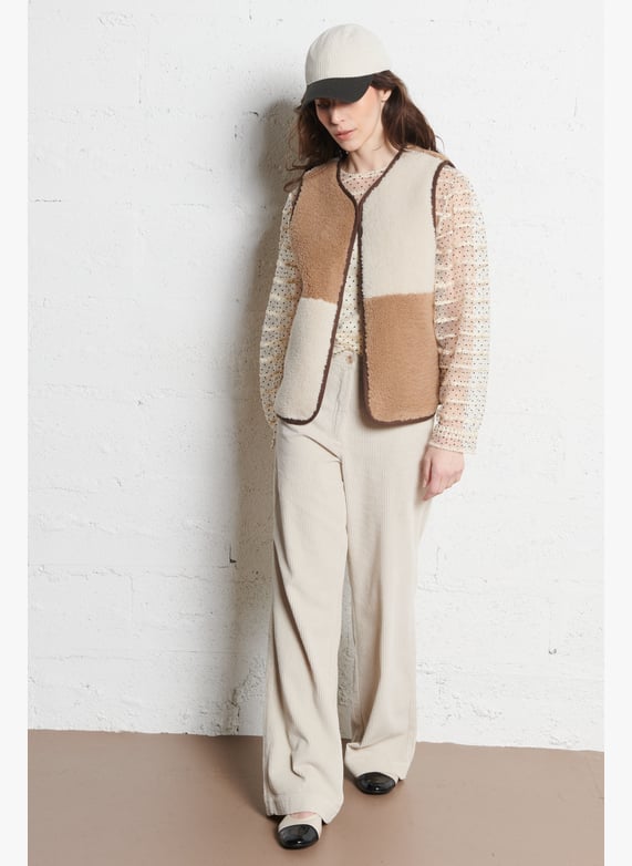 Pantalon droit en coton | Beige by HARTFORD Pantalon droit en coton Beige