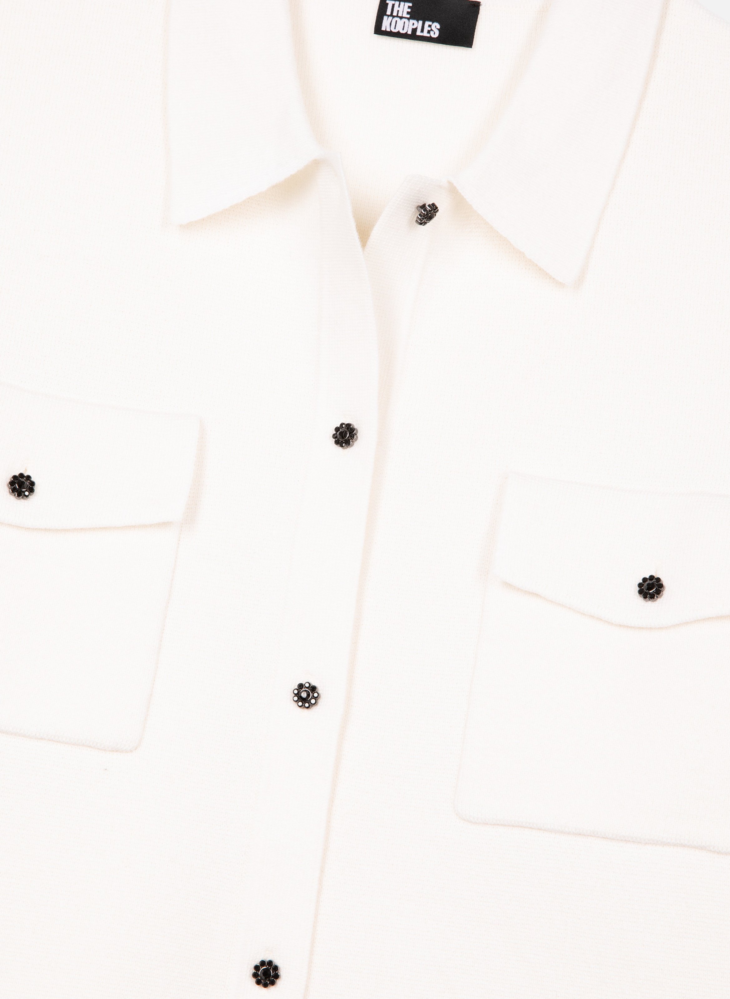 Cardigan en laine merinos et coton THE KOOPLES Beige