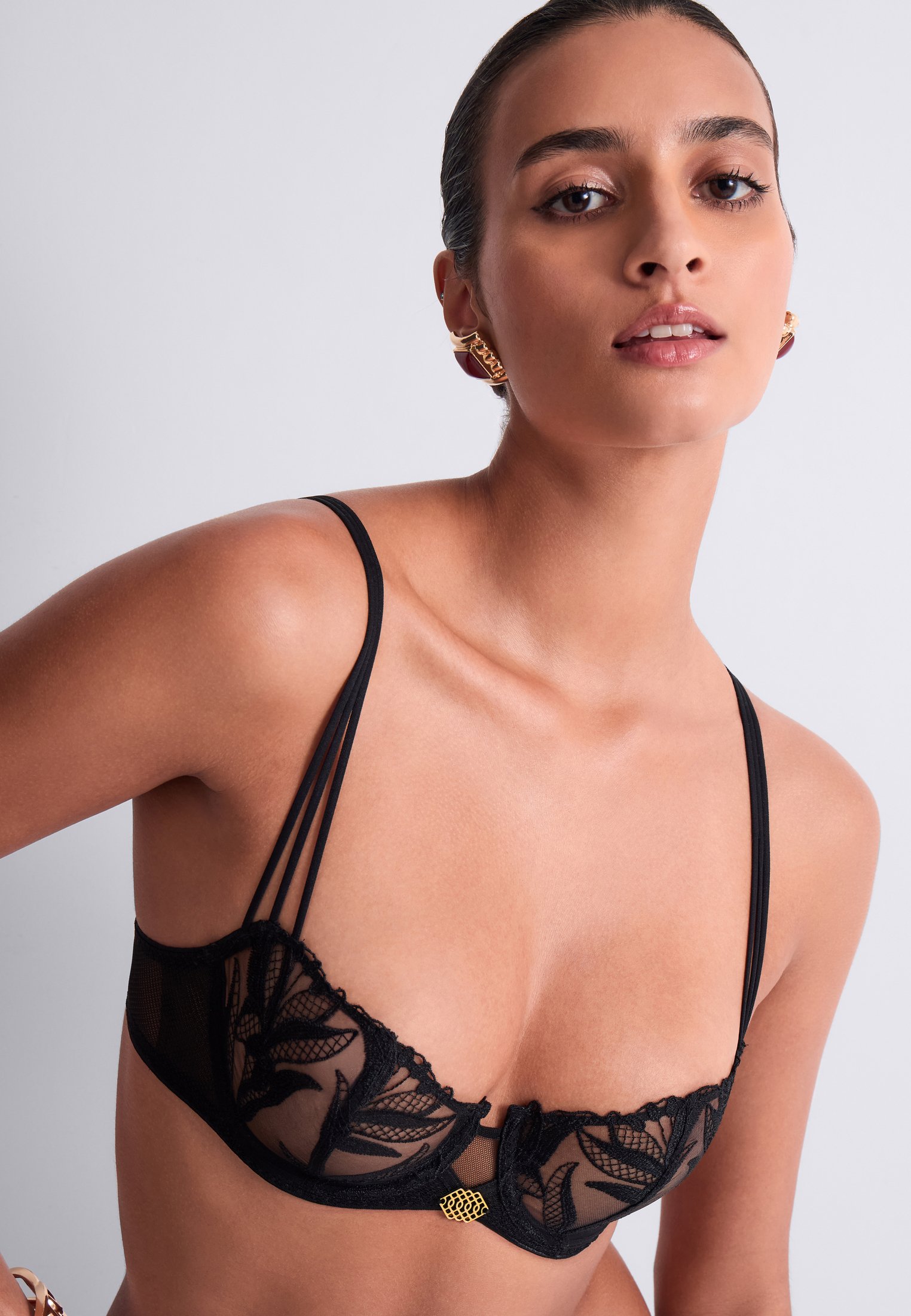 Underwired demi-cup bra AUBADE Black