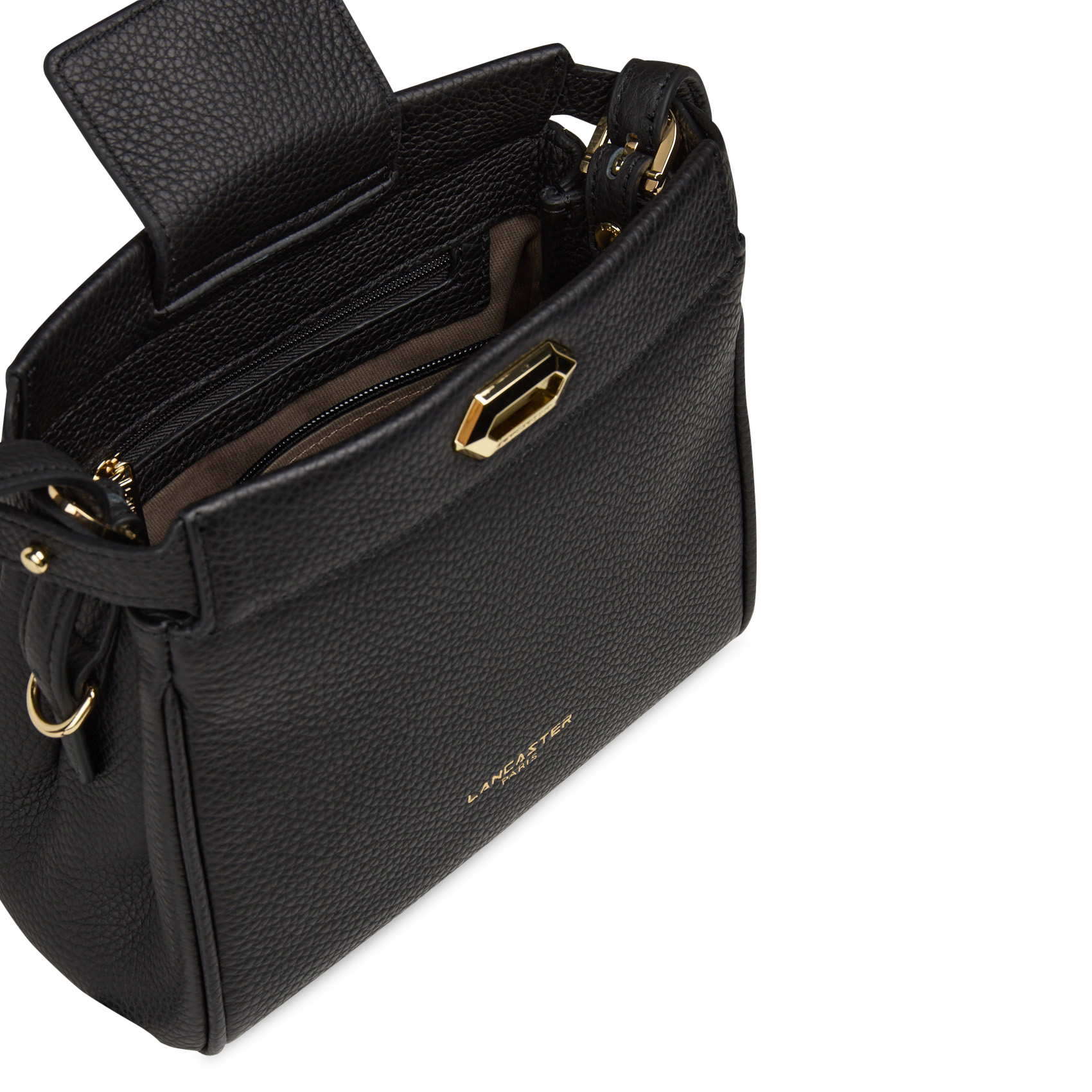 Dori leather shoulder bag LANCASTER PARIS Black