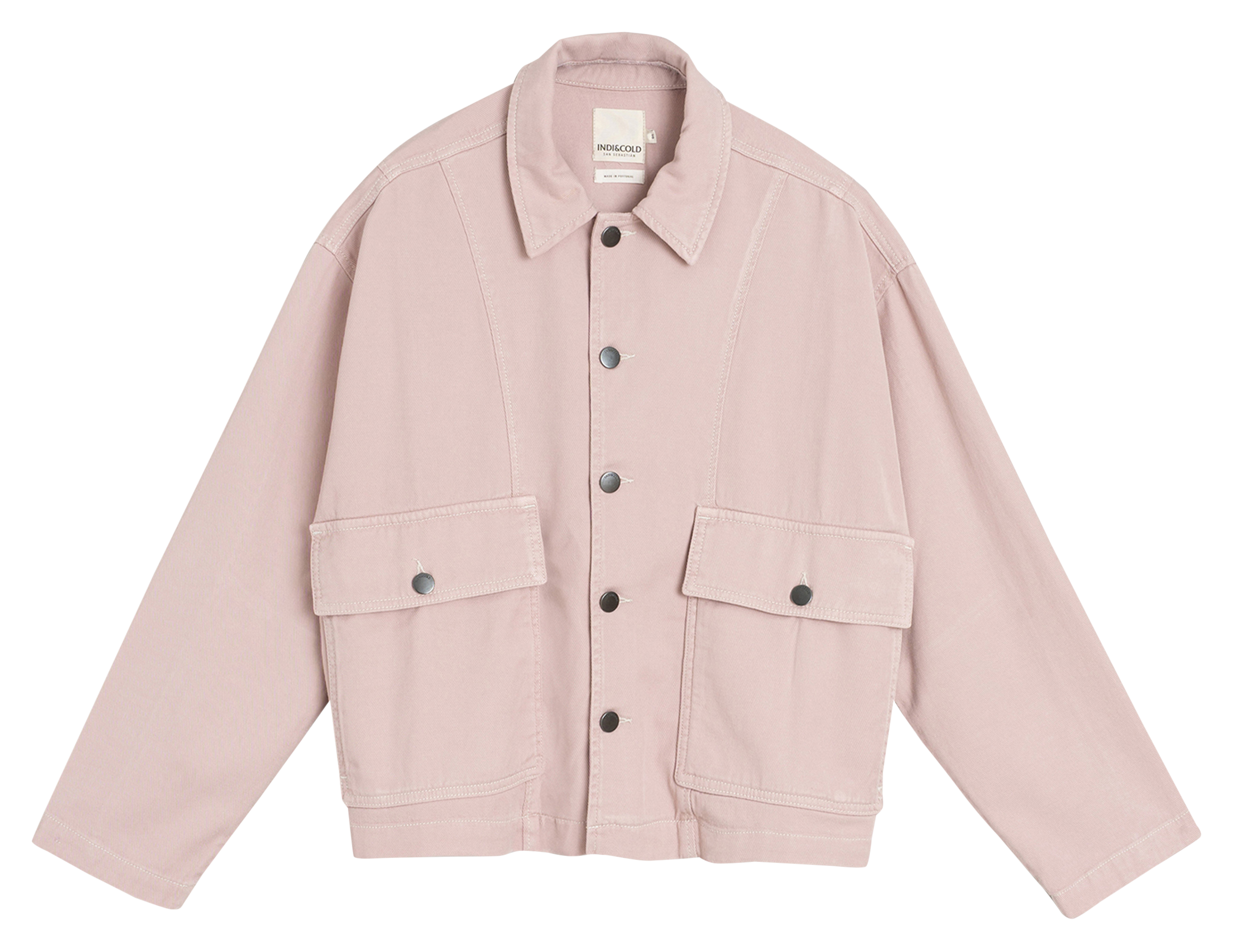 Oversized jacket with tailored collar INDI & COLD Pink