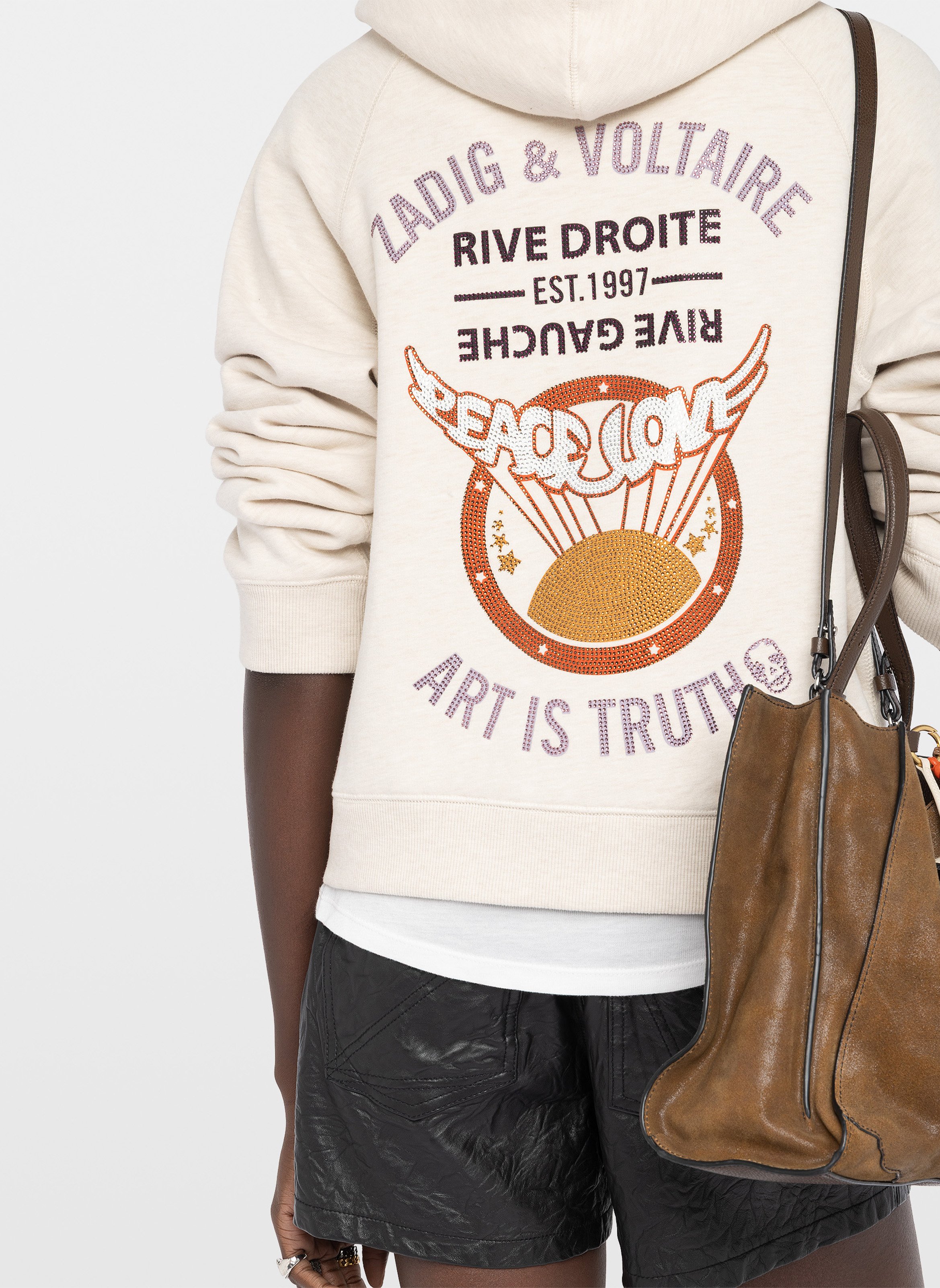 Cotton-mix round-neck sweatshirt ZADIG&VOLTAIRE Brown