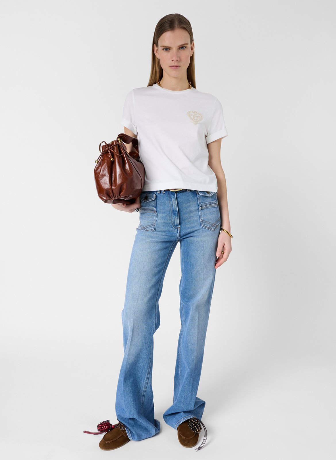 Baumwoll-Pullover mit Rundhalsausschnitt GERARD DAREL Weiss