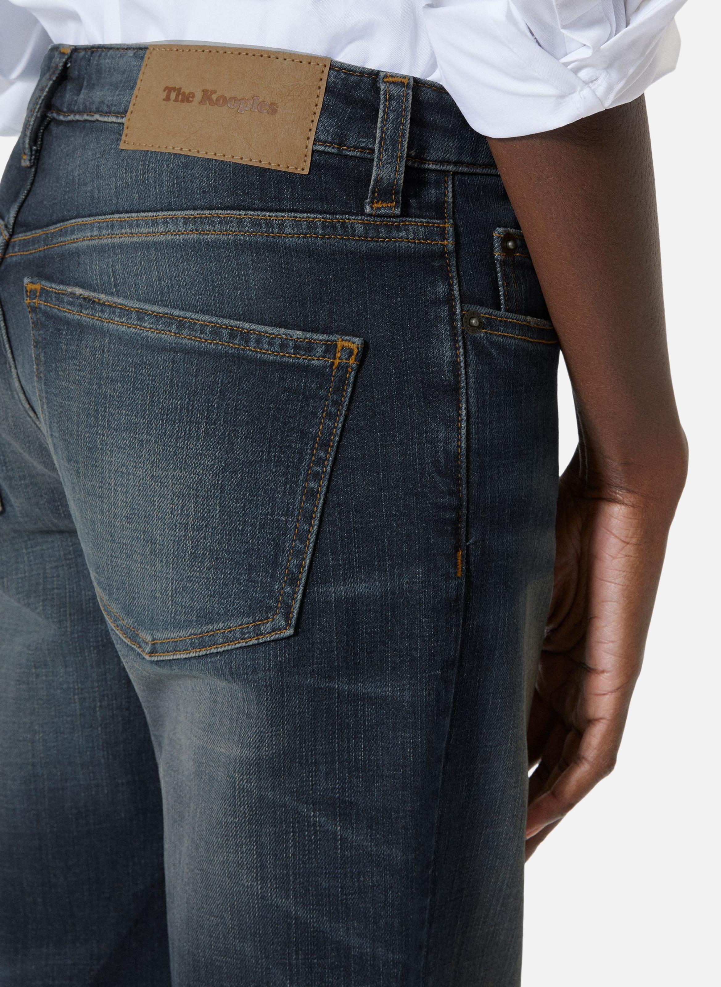 Bootcut jeans with abrasions THE KOOPLES Blue