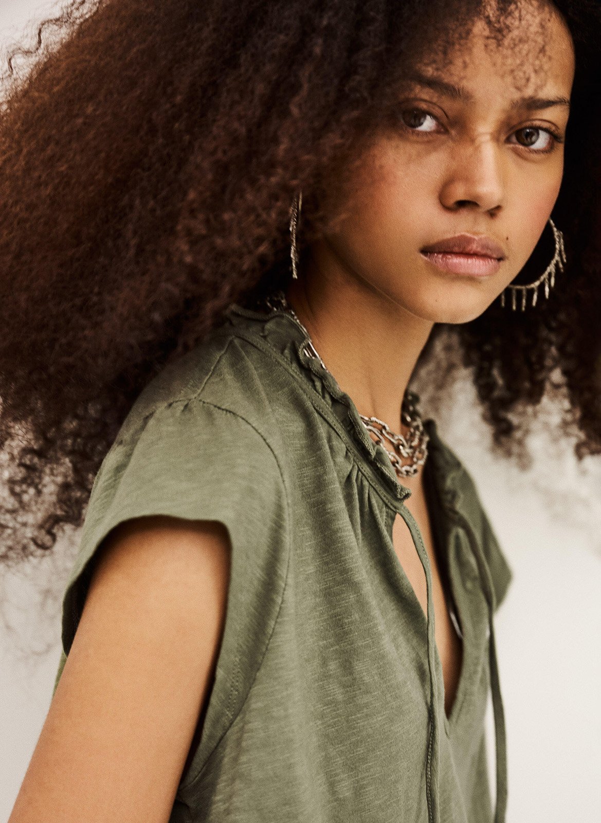 Effen T-shirt BA&SH Kaki