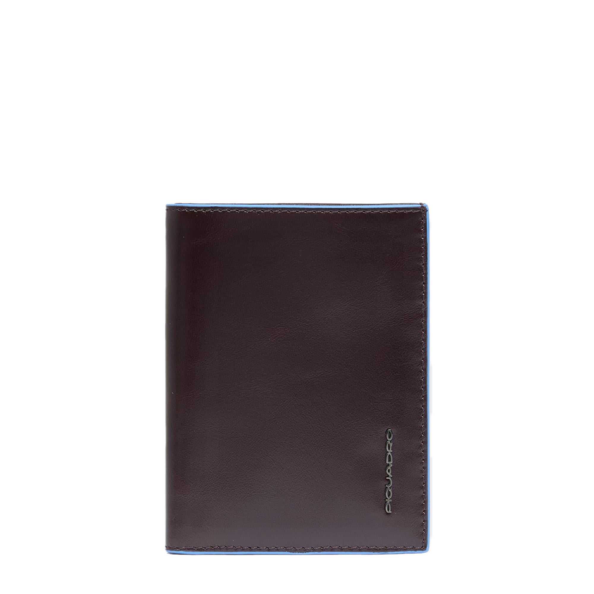 Men's vertical leather wallet with card slots, bill compartment, and RFID protection PIQUADRO