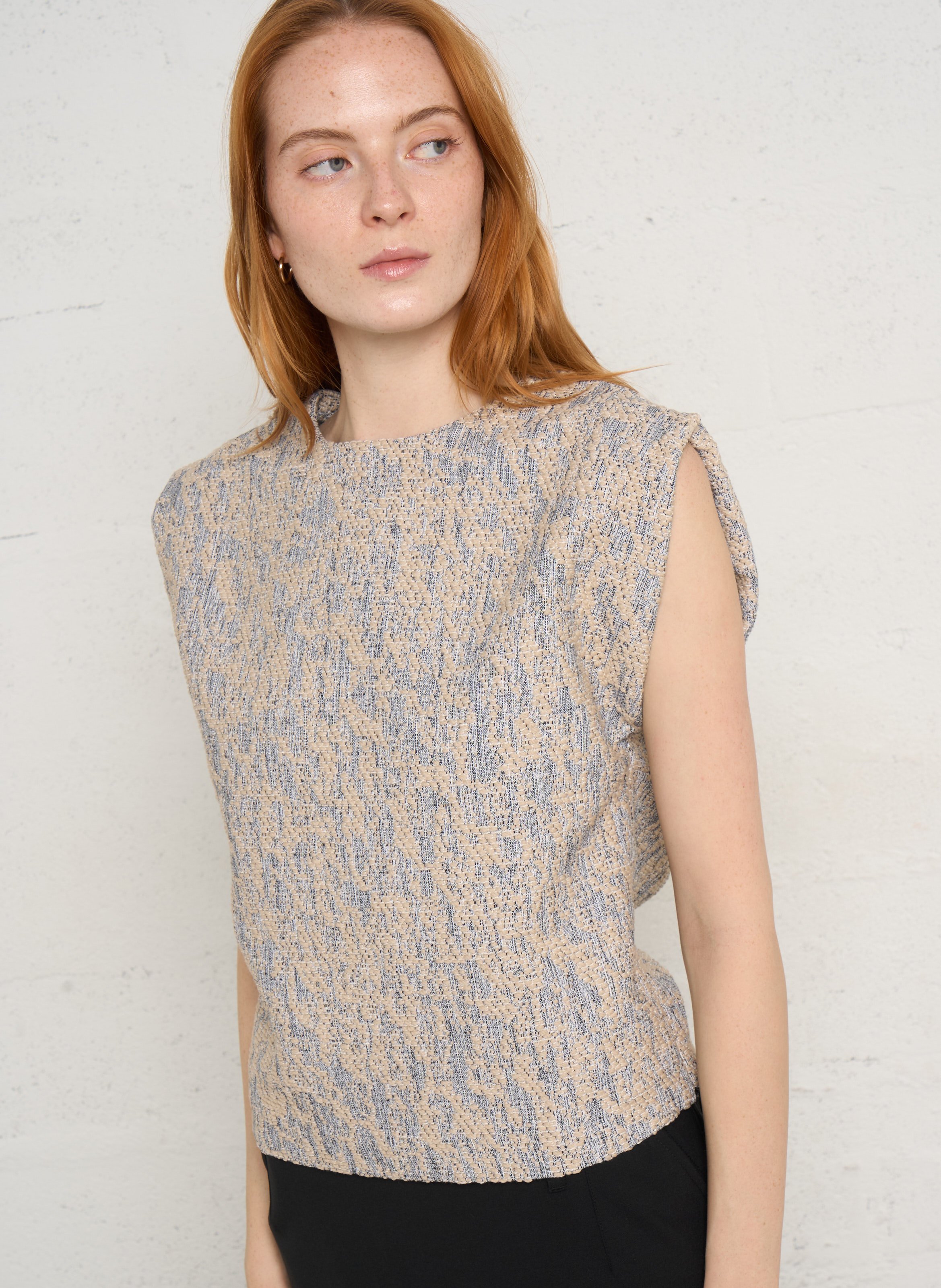 Crop top met ronde hals IRO Beige