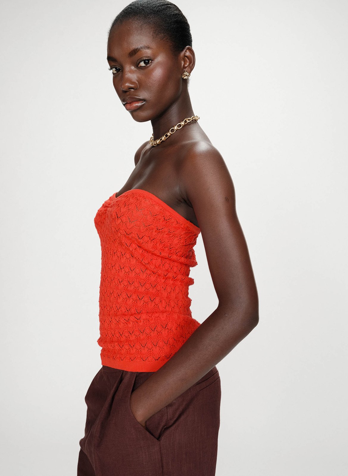 Top bustier GRACE ET MILA Rouge