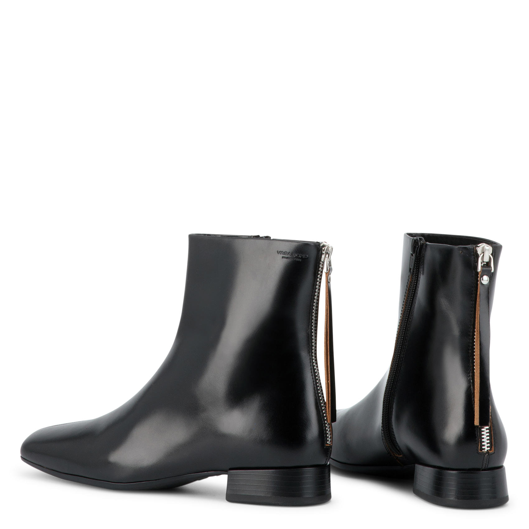 Leder Stiefeletten mit Reißverschluss VAGABOND Schwarz