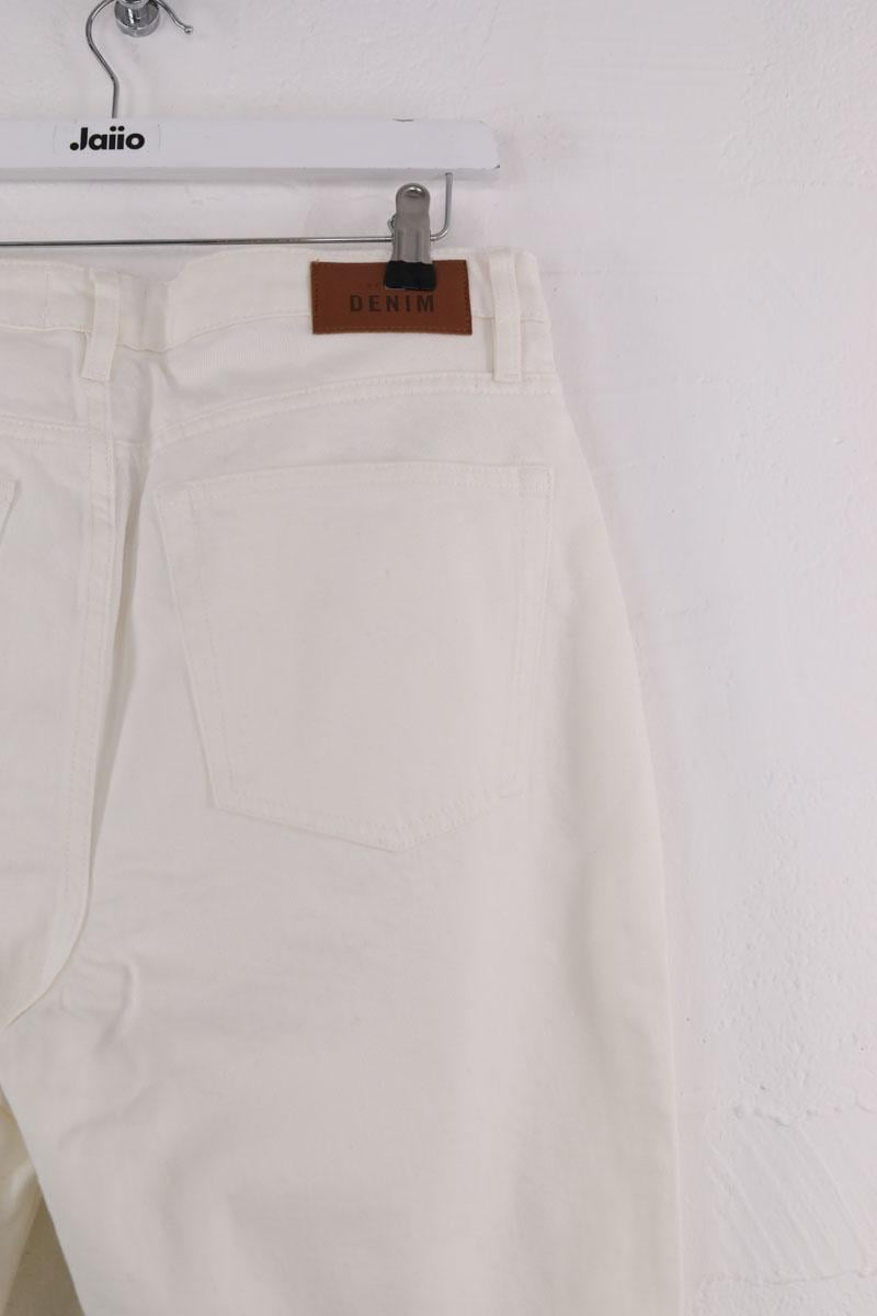 Straight cotton-blend pants SEZANE - Seconde main White