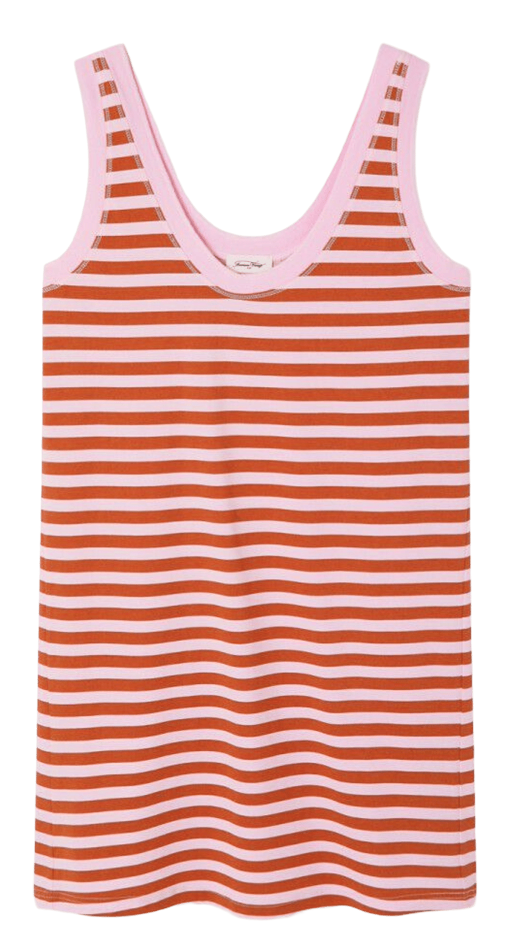 Striped cotton tank top AMERICAN VINTAGE Red
