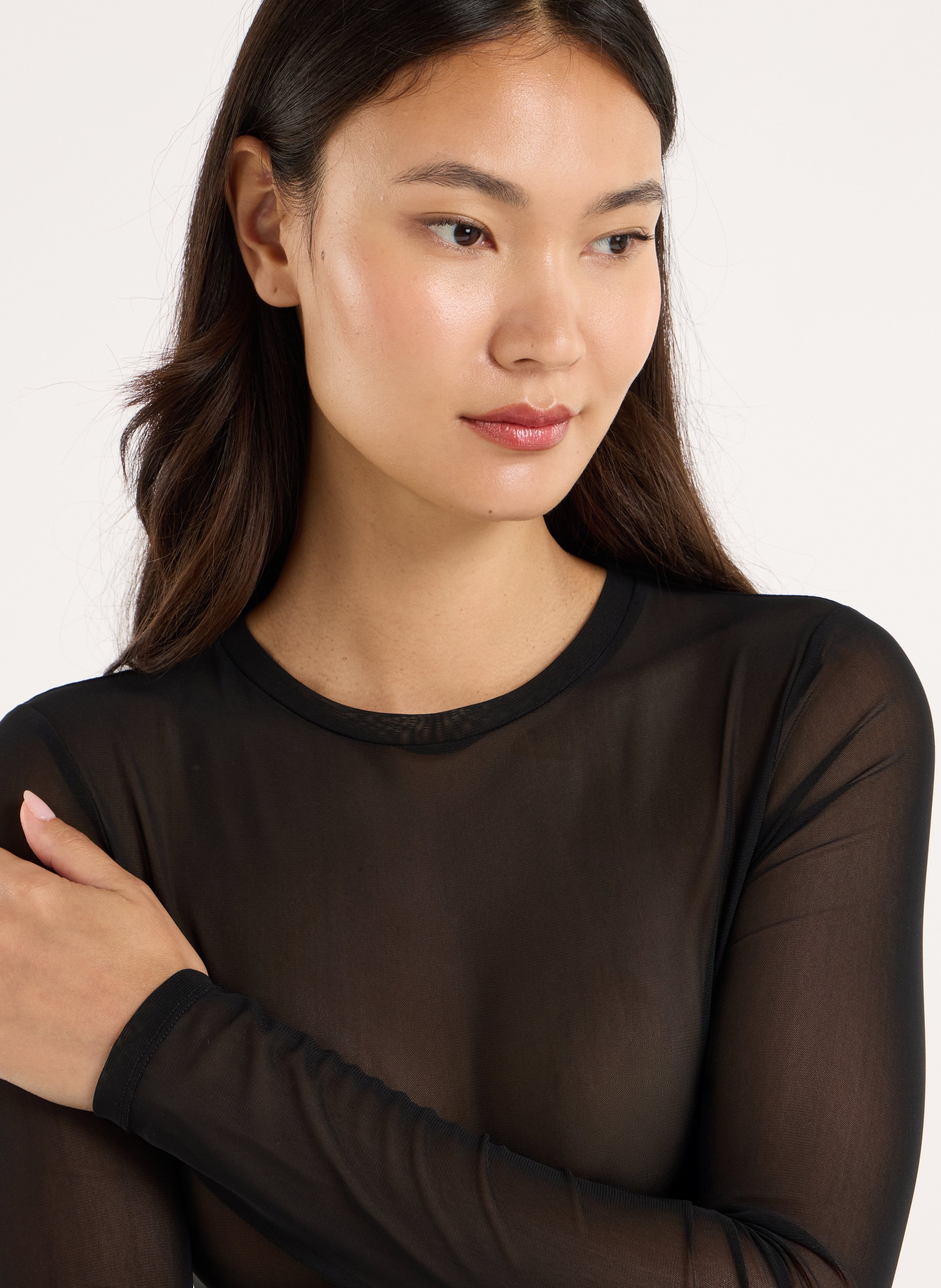 Body col rond en tulle SAISON 1865 Noir