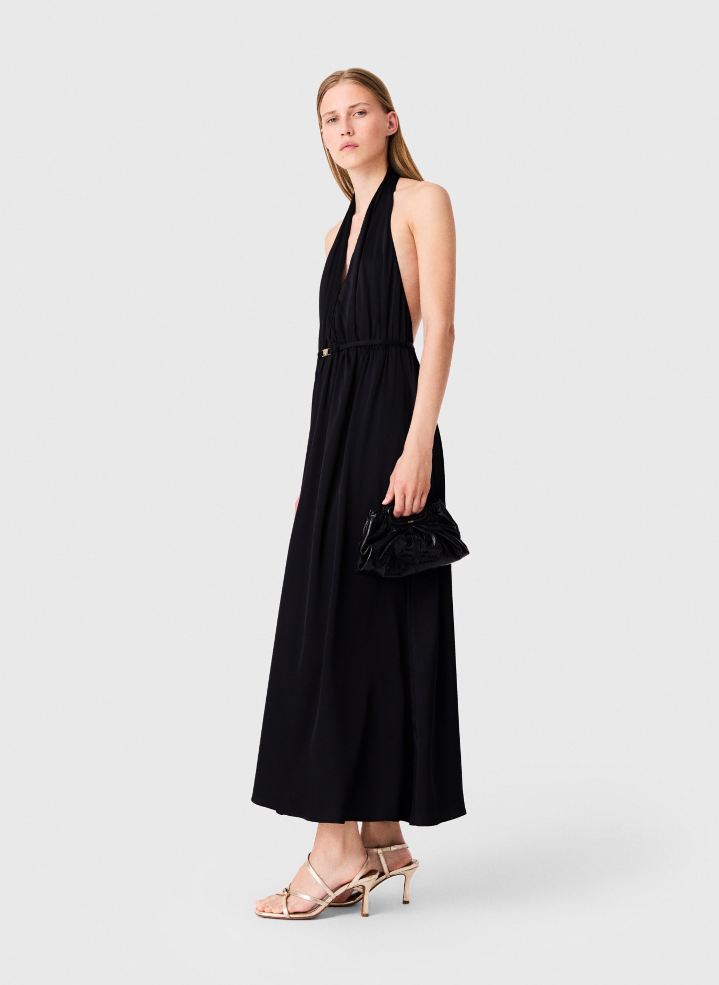 Long flared dress MAJE Blue