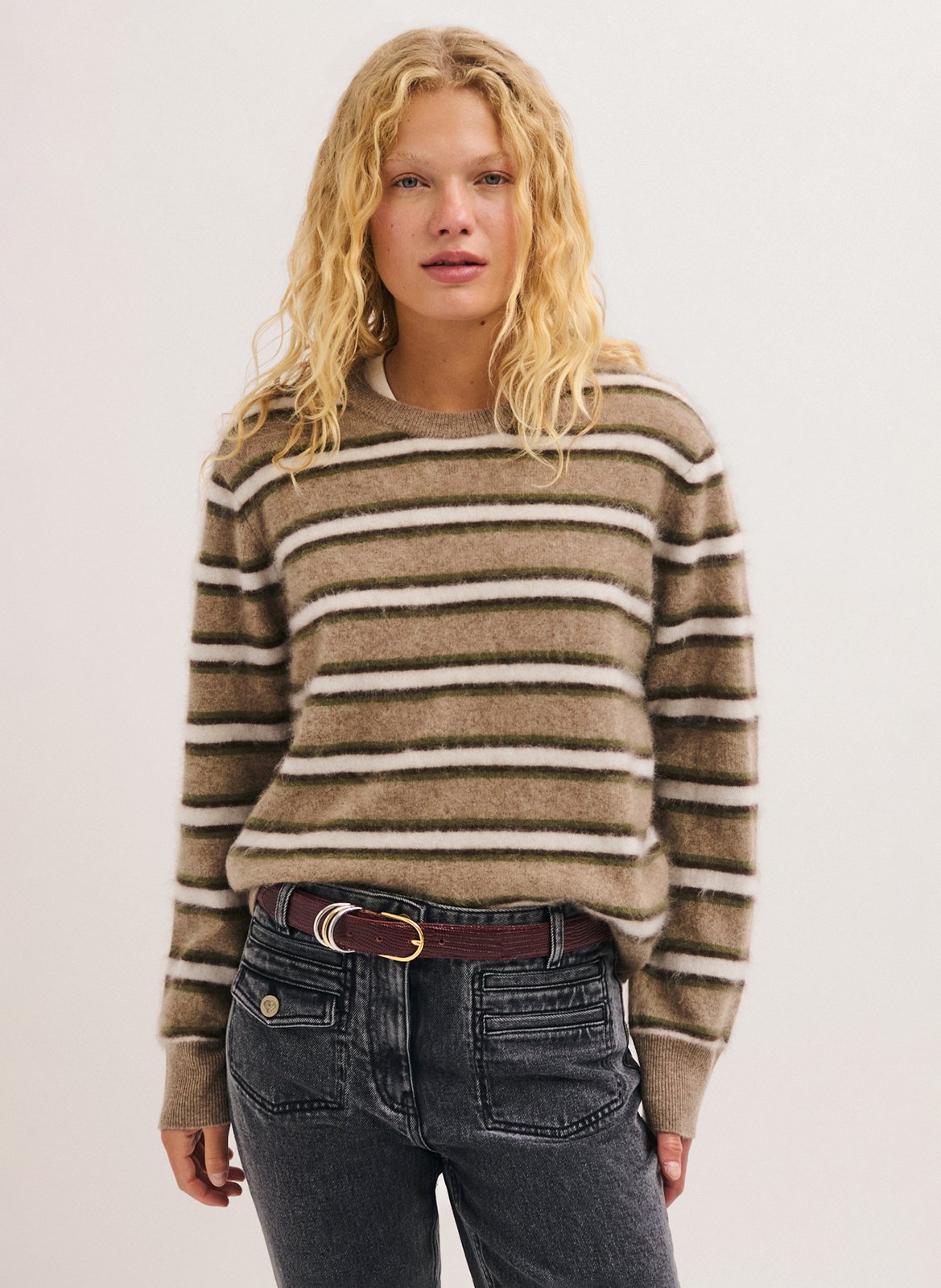 Pull à rayures en laine PABLO