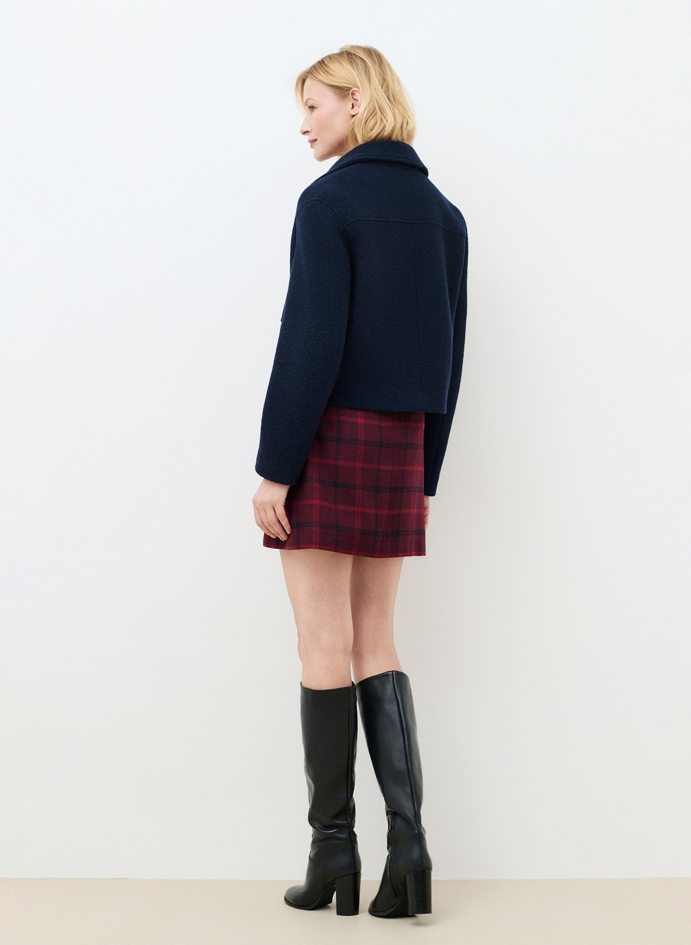 Straight wool jacket CAROLL Blue