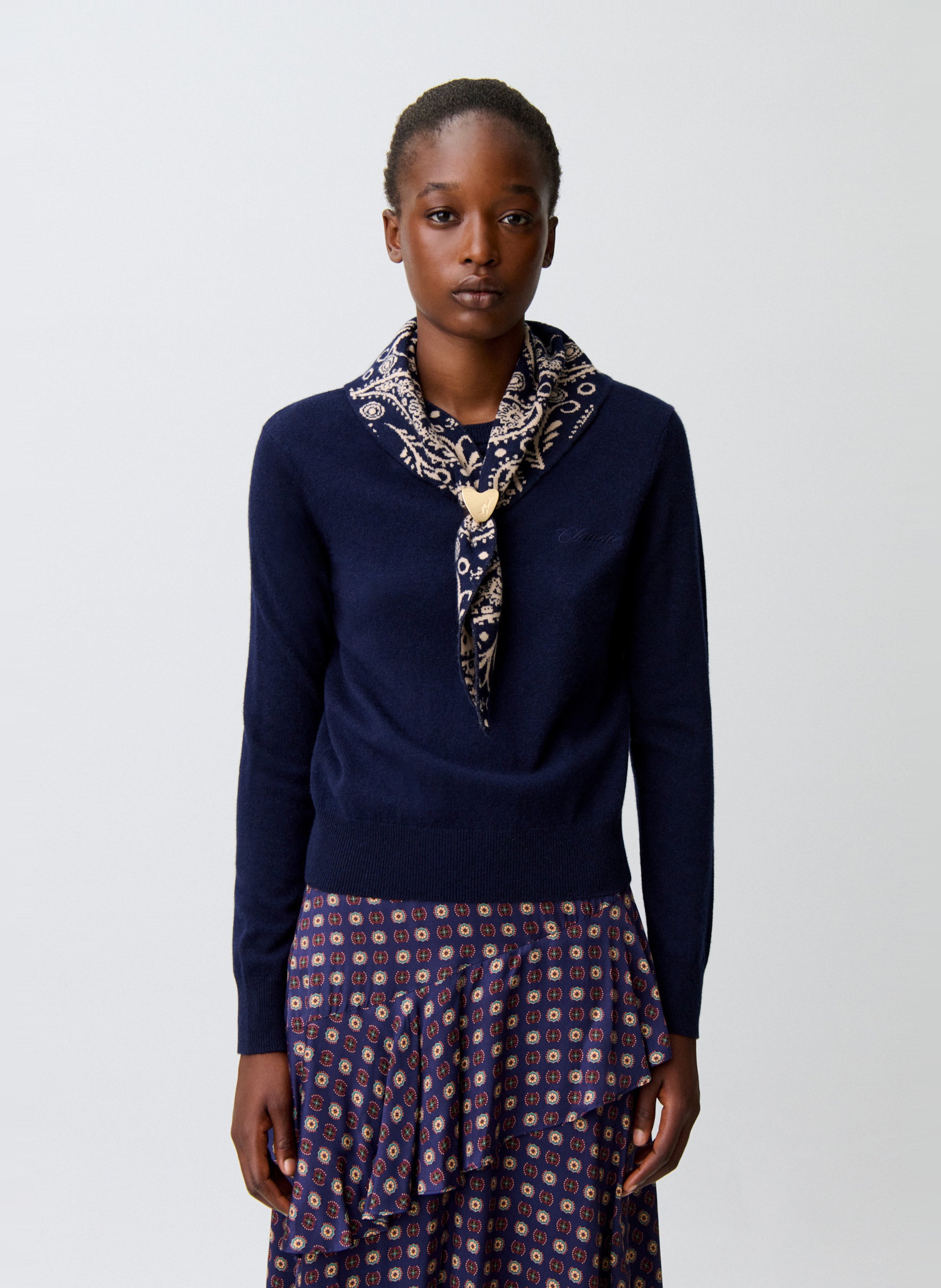 Pull droit en laine et cachemire CLAUDIE PIERLOT Multicolore