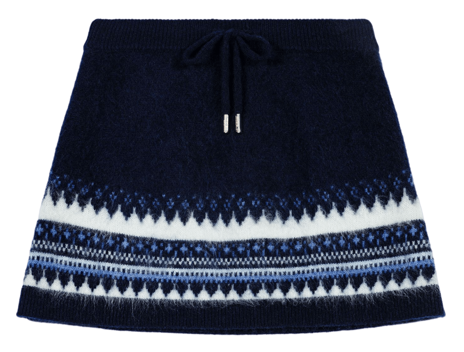 Jupe courte évasée en laine MAJE Bleu