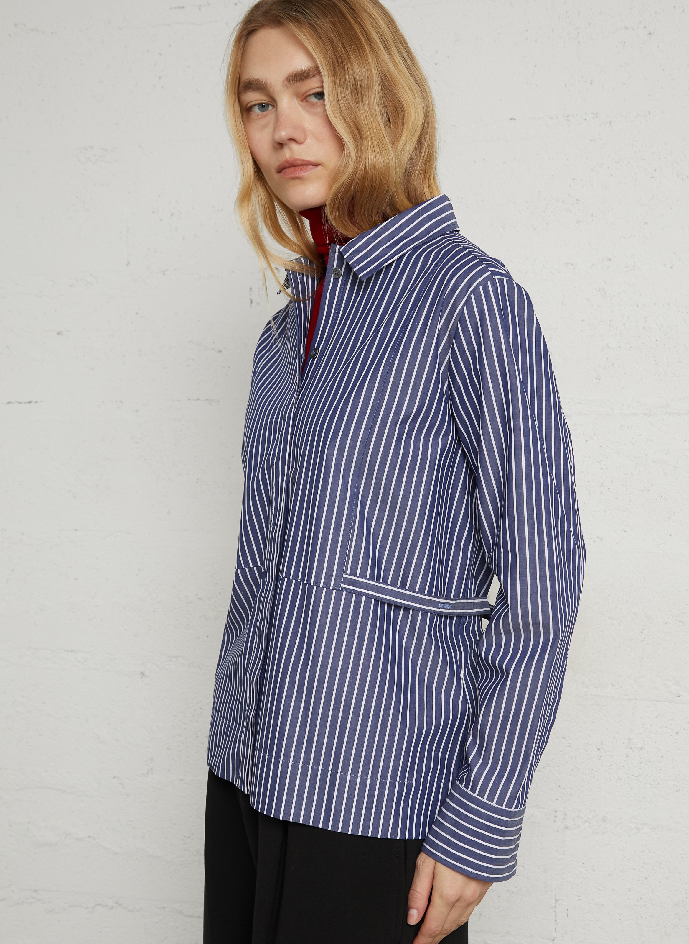Gestreepte katoenen blouse met ceintuur RUE DE TOKYO Veelkleurig